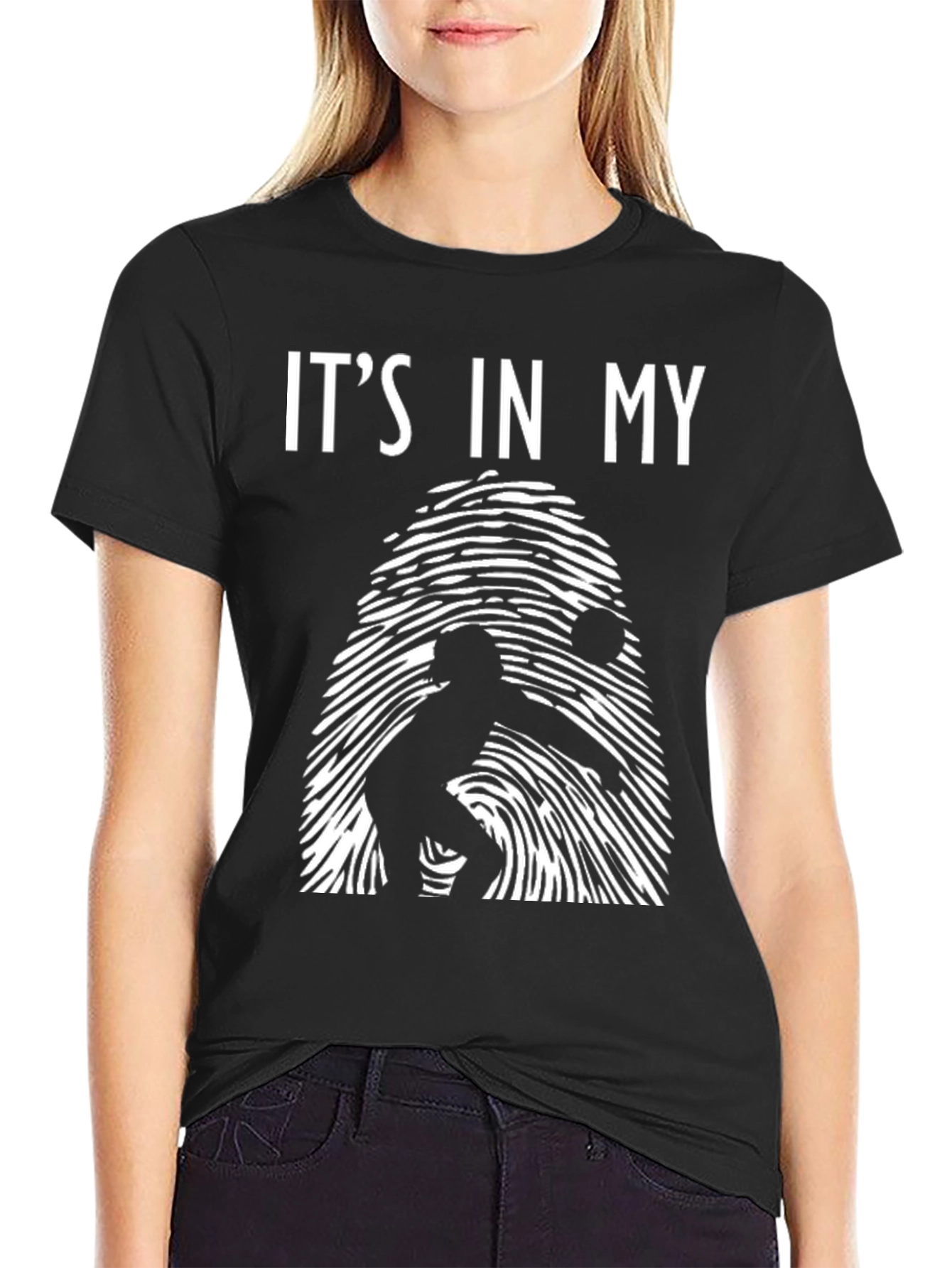 Camiseta Negra: Es en mi ADN - Voleibol