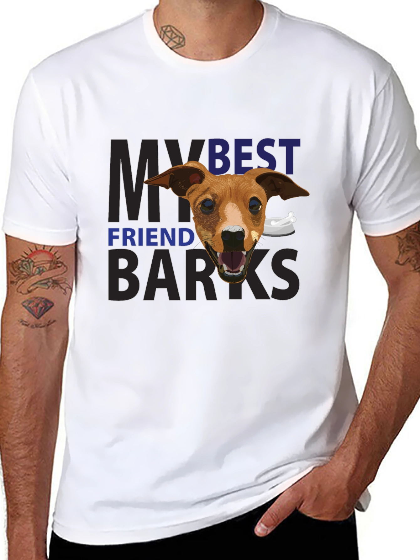 Camiseta Negra Mi Mejor Amigo Ladra