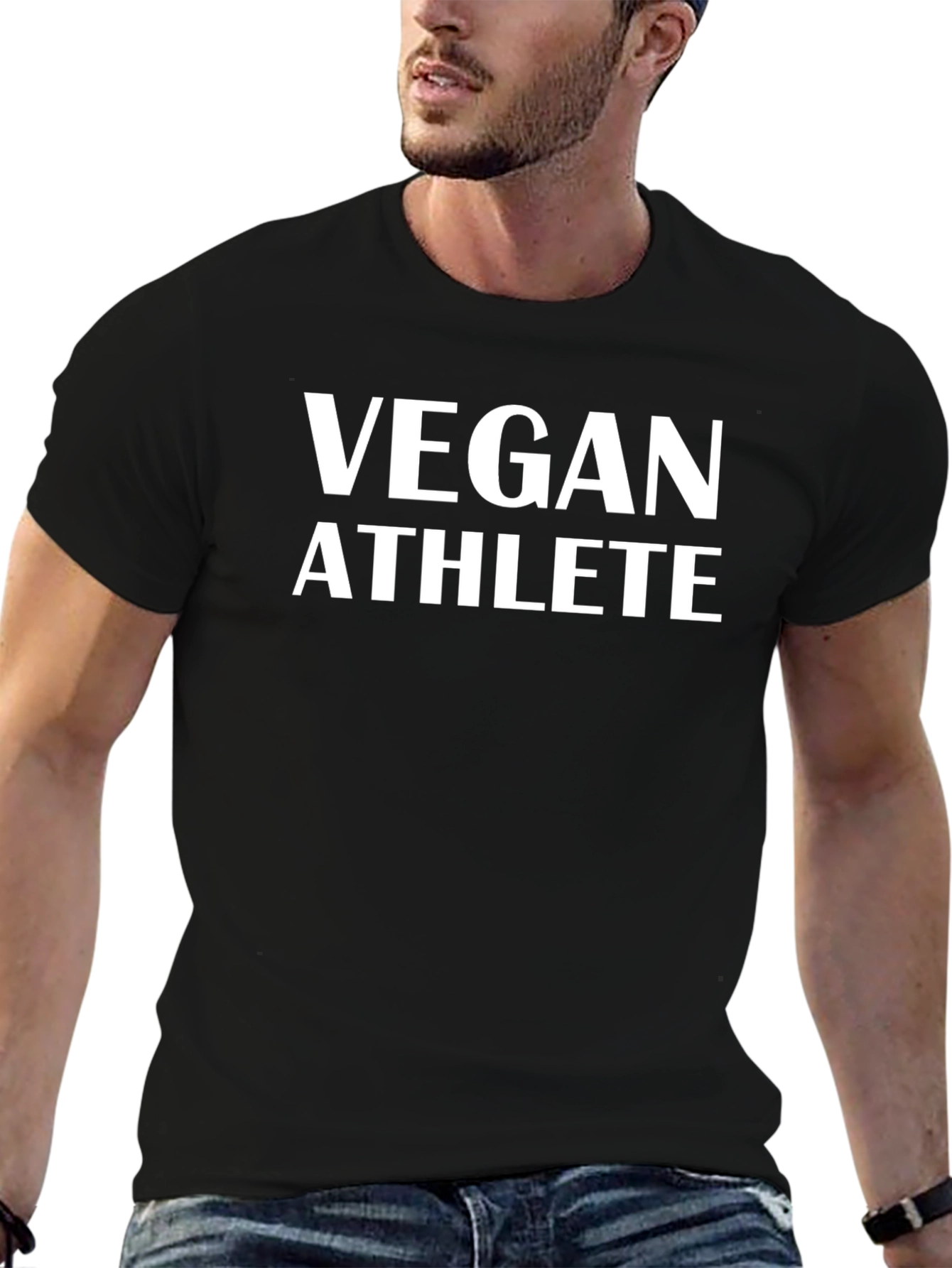 Camiseta Negra Vegan Athlete - Estilo Deportivo