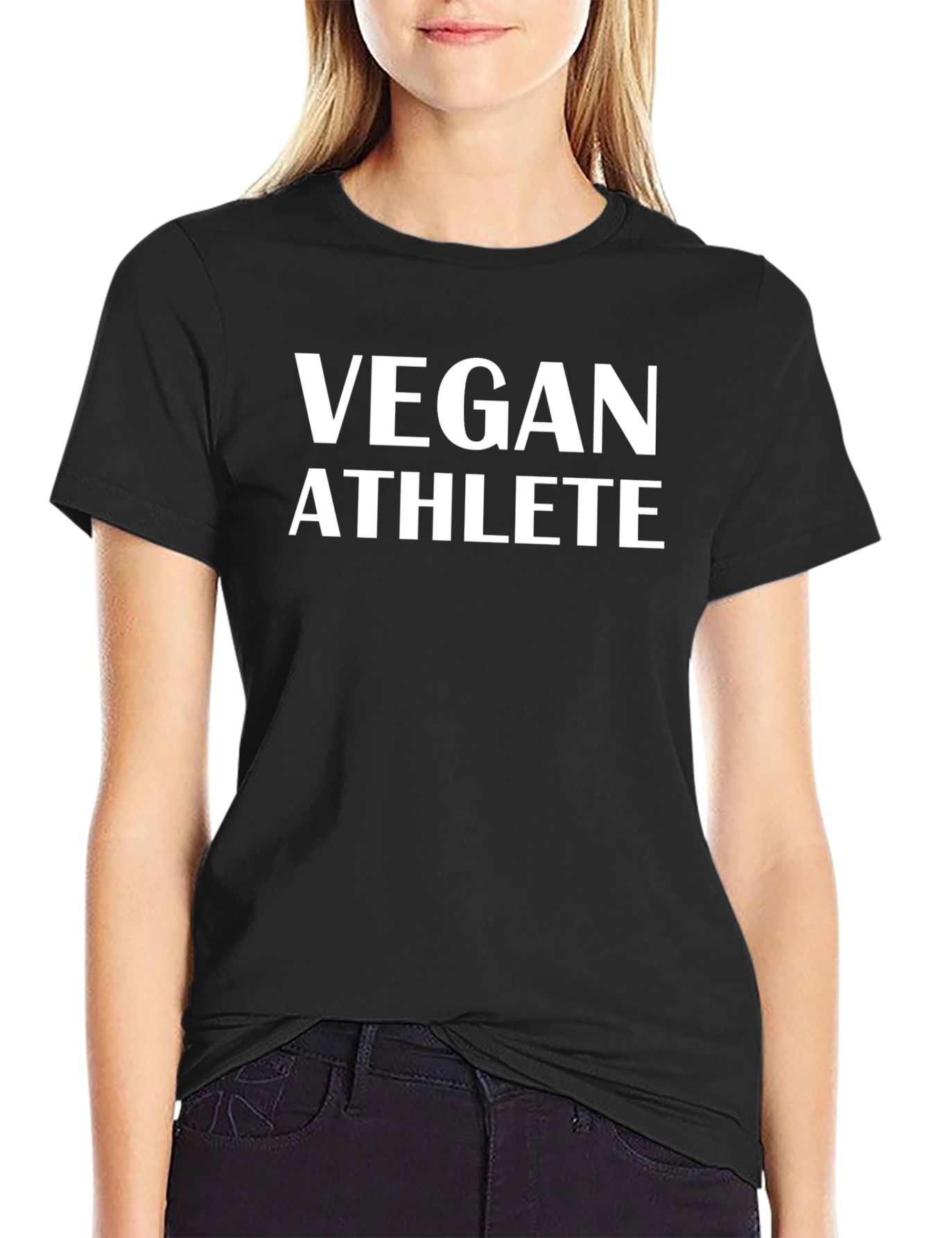 Camiseta Negra Vegan Athlete - Estilo Deportivo