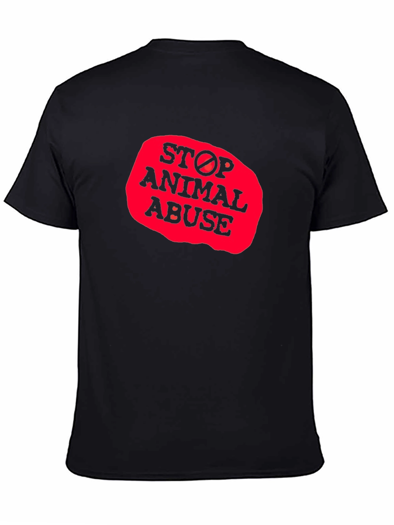 Camiseta Negra - Stop Animal Abuse