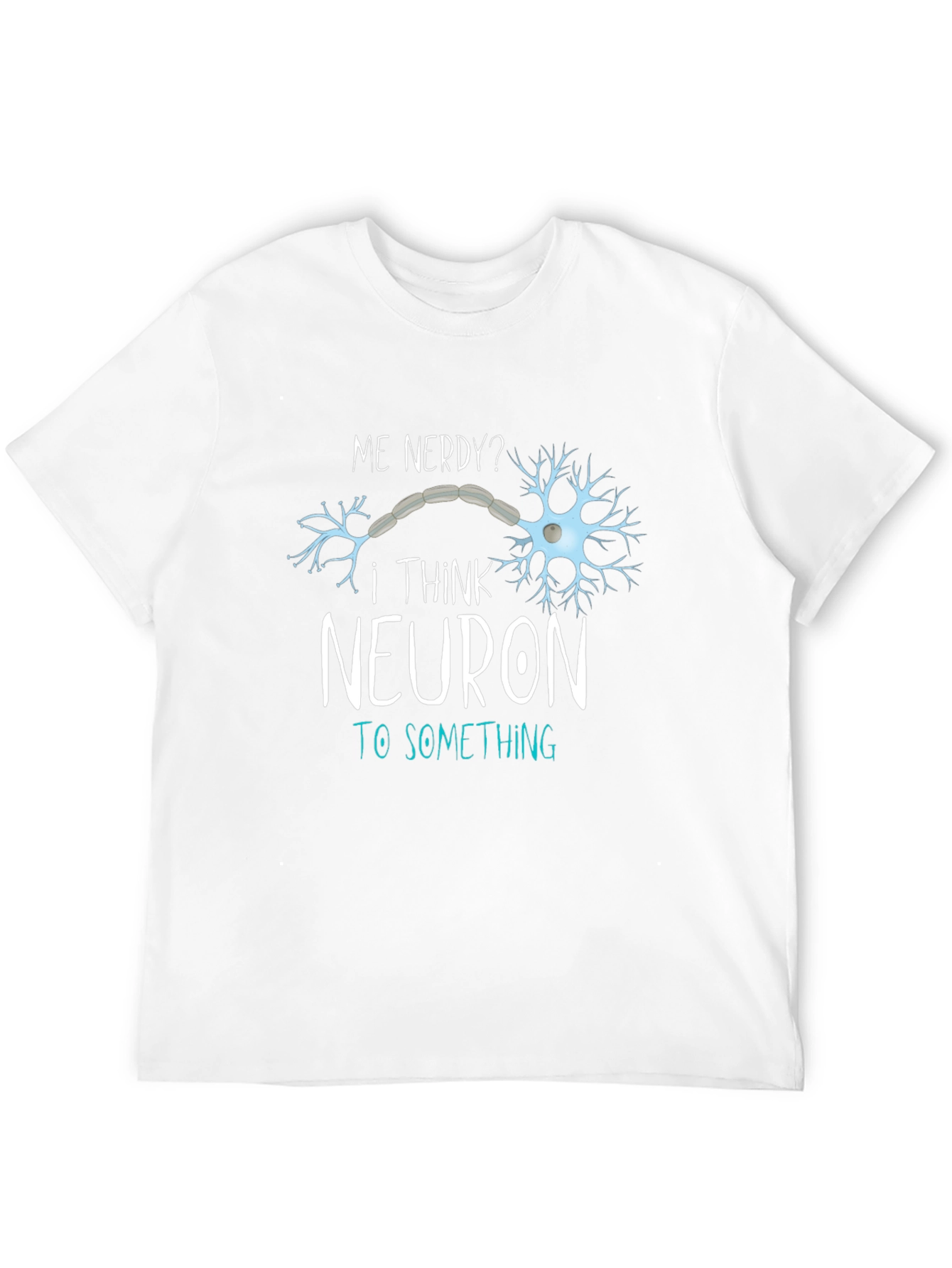 Camiseta Negra Divertida Neuron To Something para Hombre