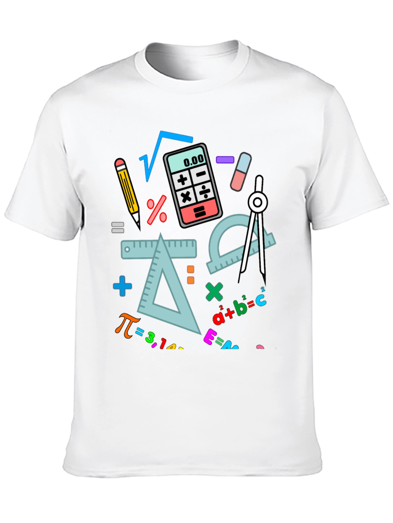 Camiseta Negra con Diseño de Matemáticas