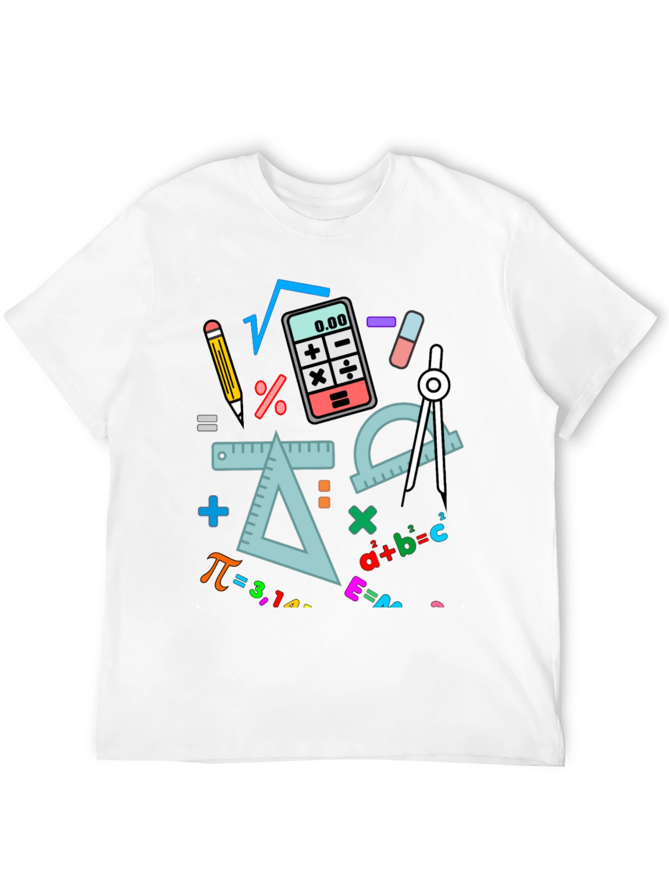Camiseta Negra con Diseño de Matemáticas
