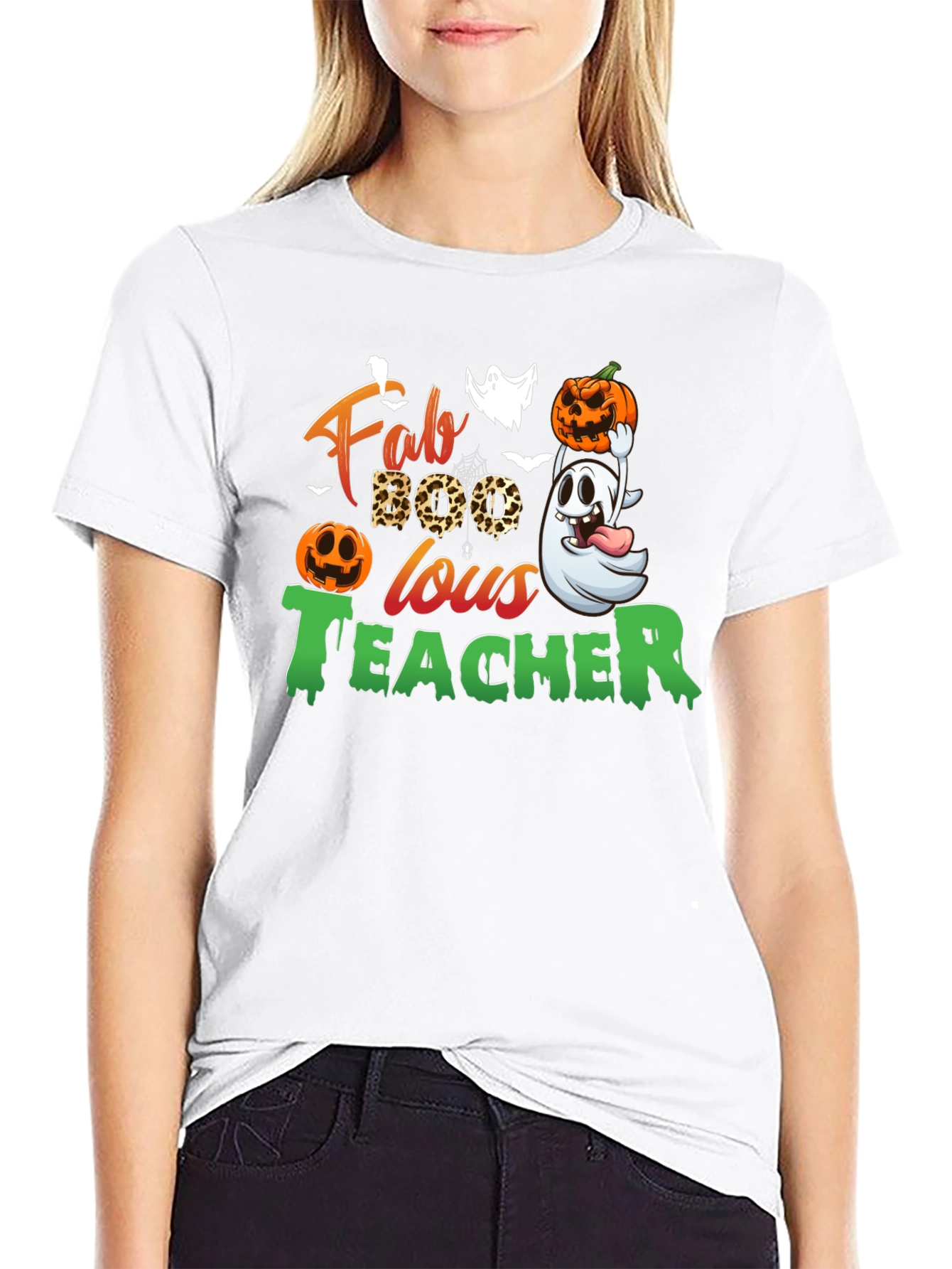 Camiseta Fab Boo Lous Teacher Halloween