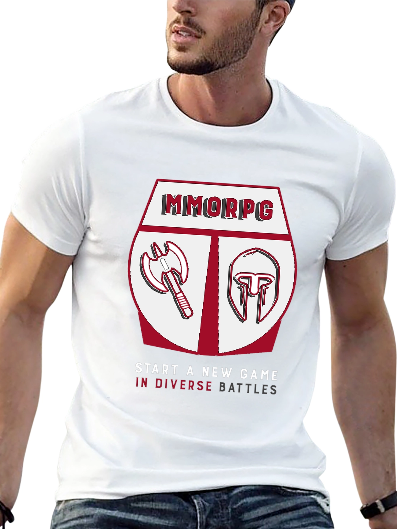 Camiseta Negra MMORPG - Batallas Diversas