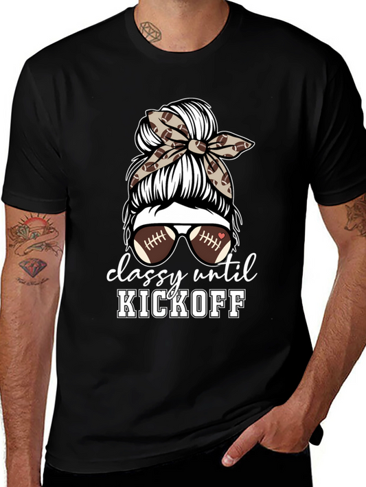 Camiseta Negra Classy Until Kickoff