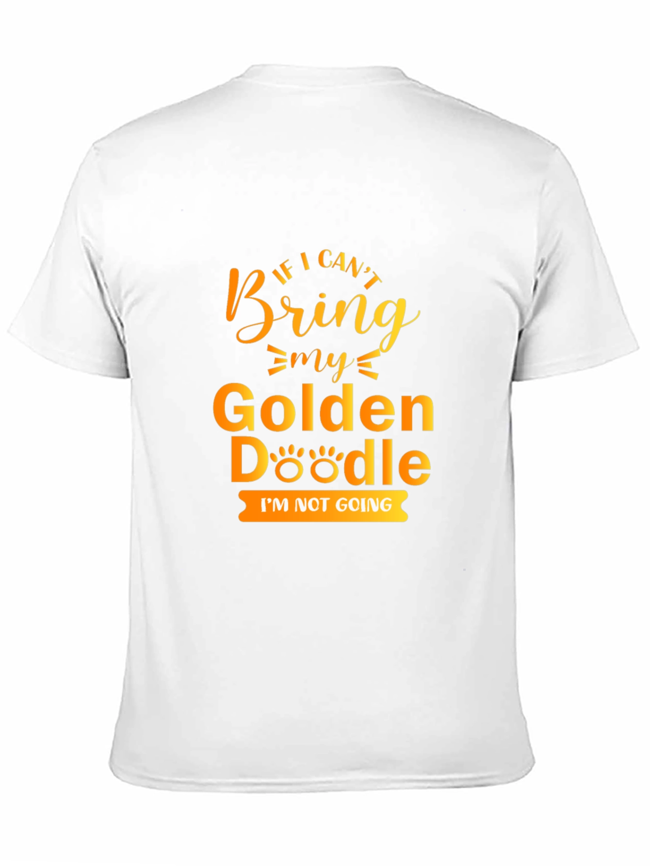 Camiseta Negra Golden Doodle: Si No Viene Yo Tampoco