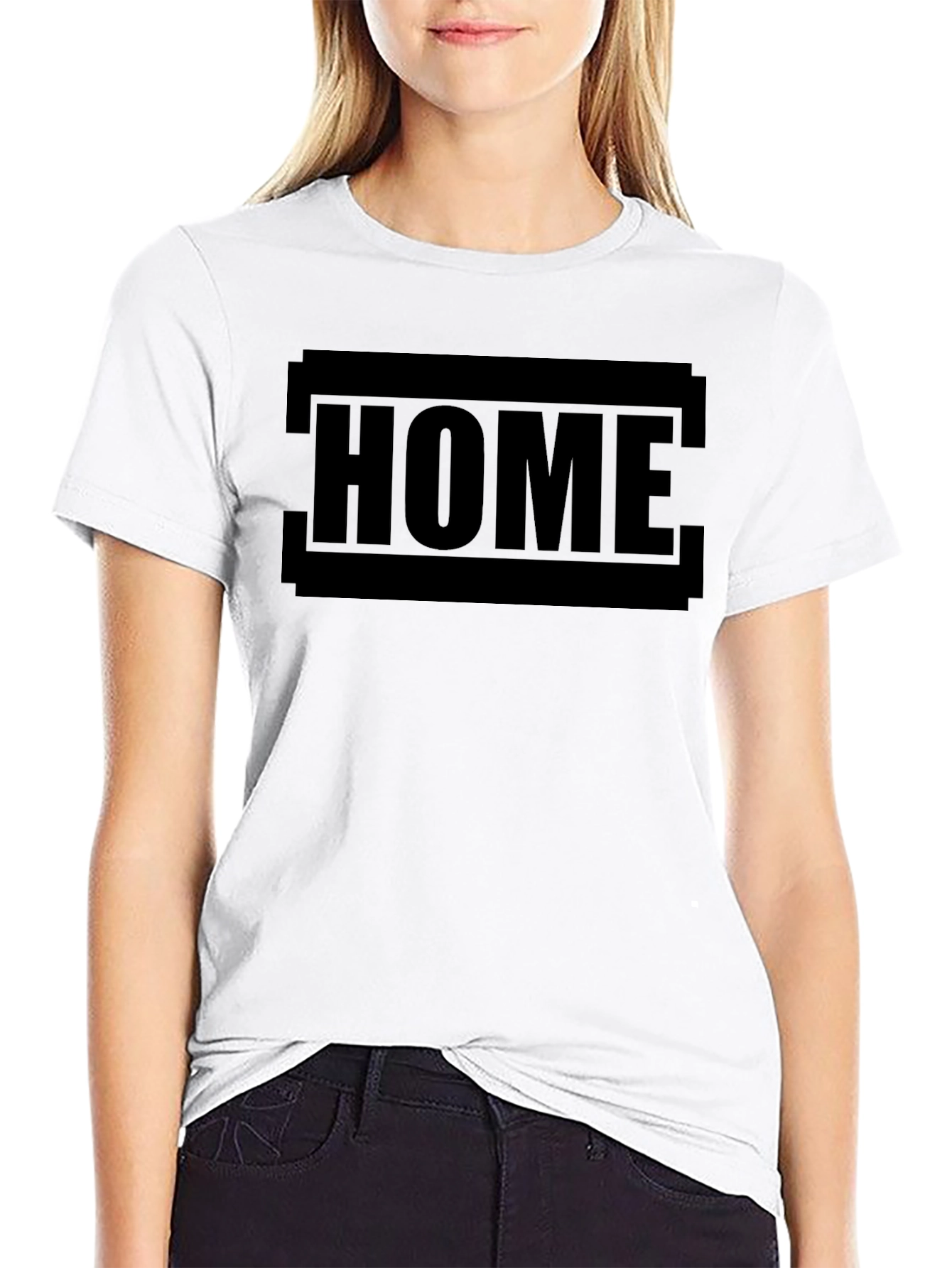 Camiseta Negra Hombre - Diseño HOME Casual