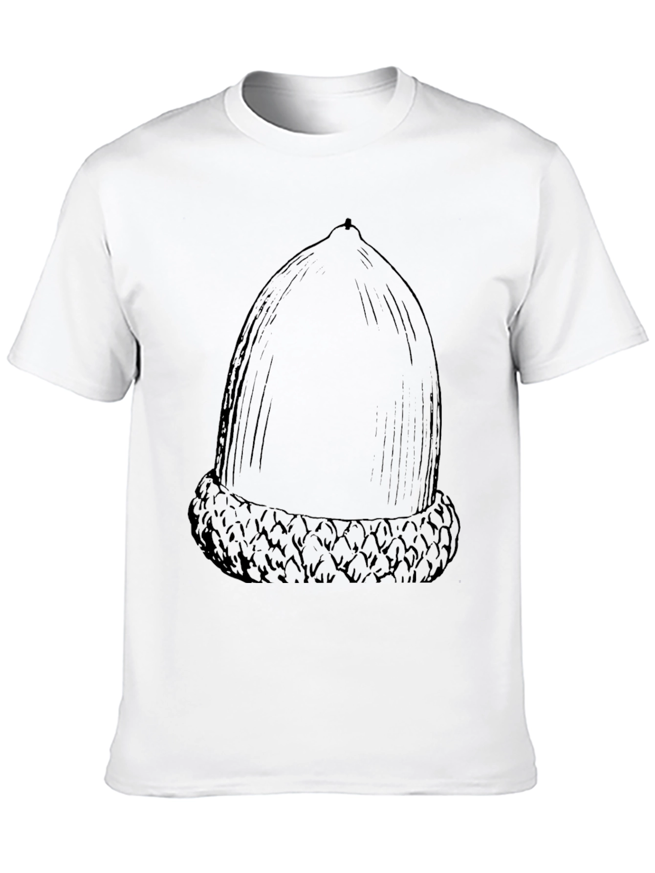 Camiseta Negra con Diseño de Bellota