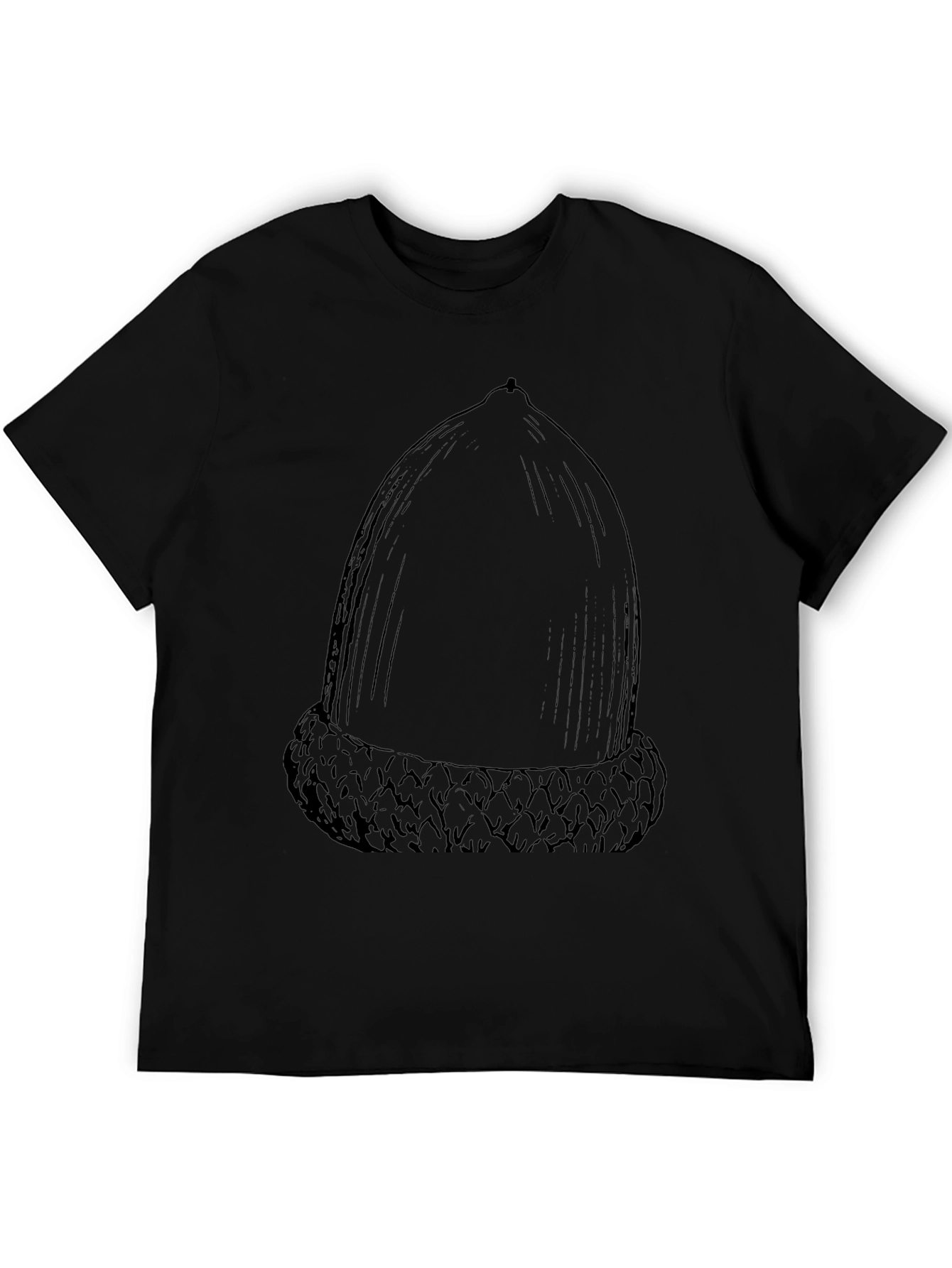 Camiseta Negra con Diseño de Bellota