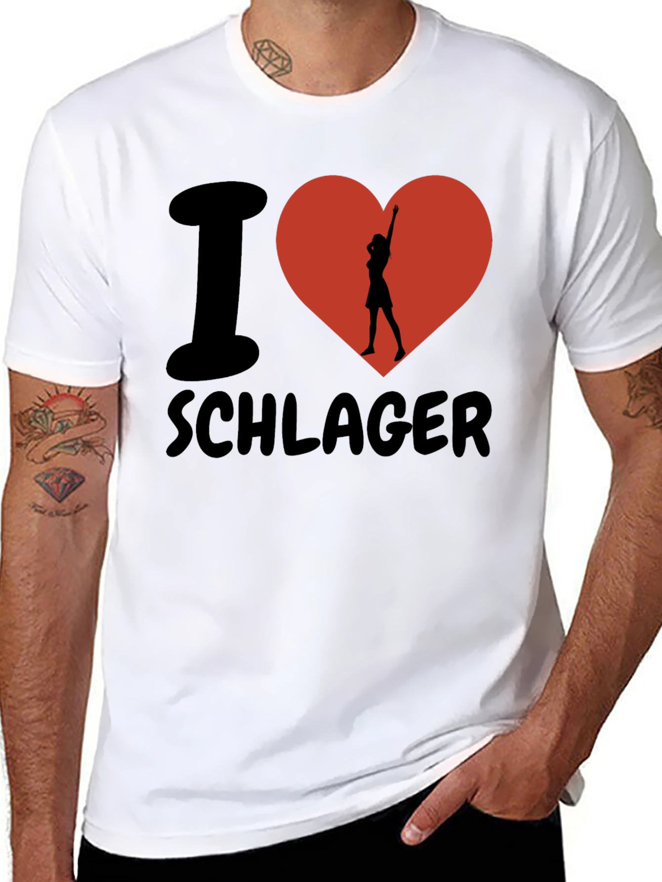 Camiseta I ❤️ Schlager: Estilo y Pasión Musical
