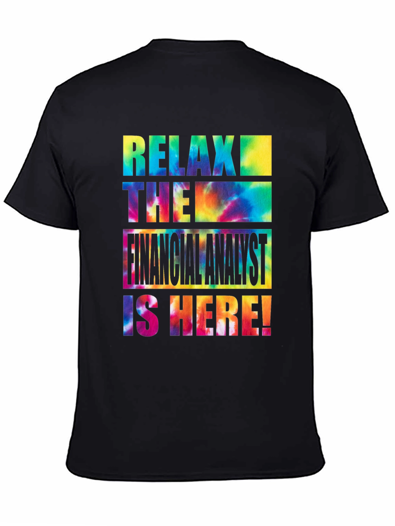 Camiseta Negra Relax Financial Analyst