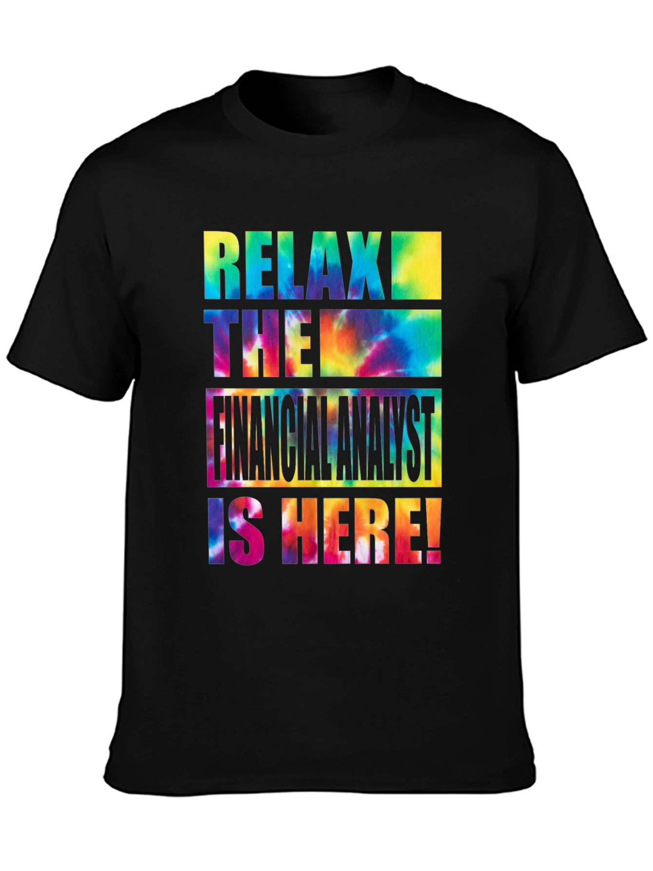 Camiseta Negra Relax Financial Analyst