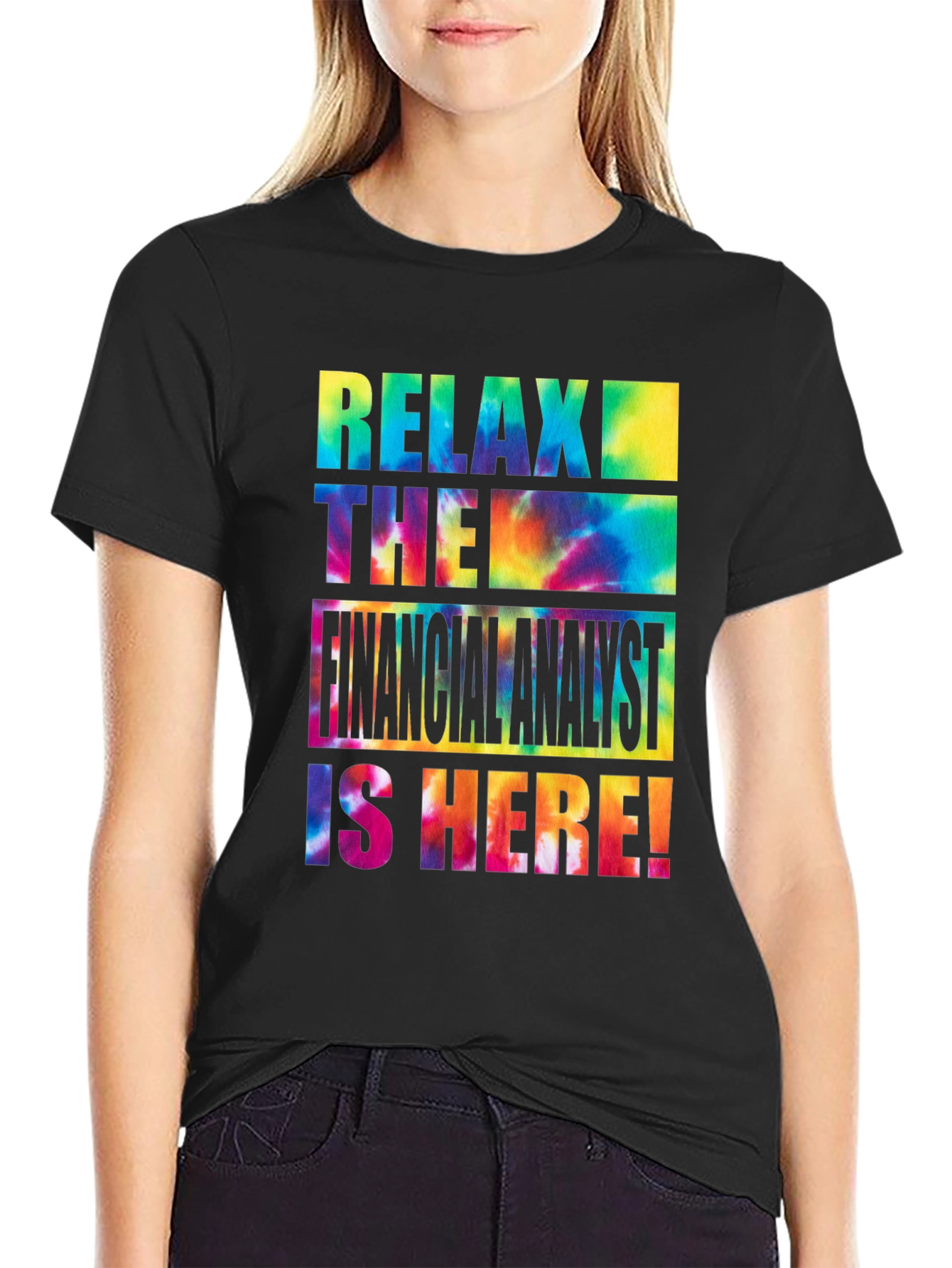 Camiseta Negra Relax Financial Analyst