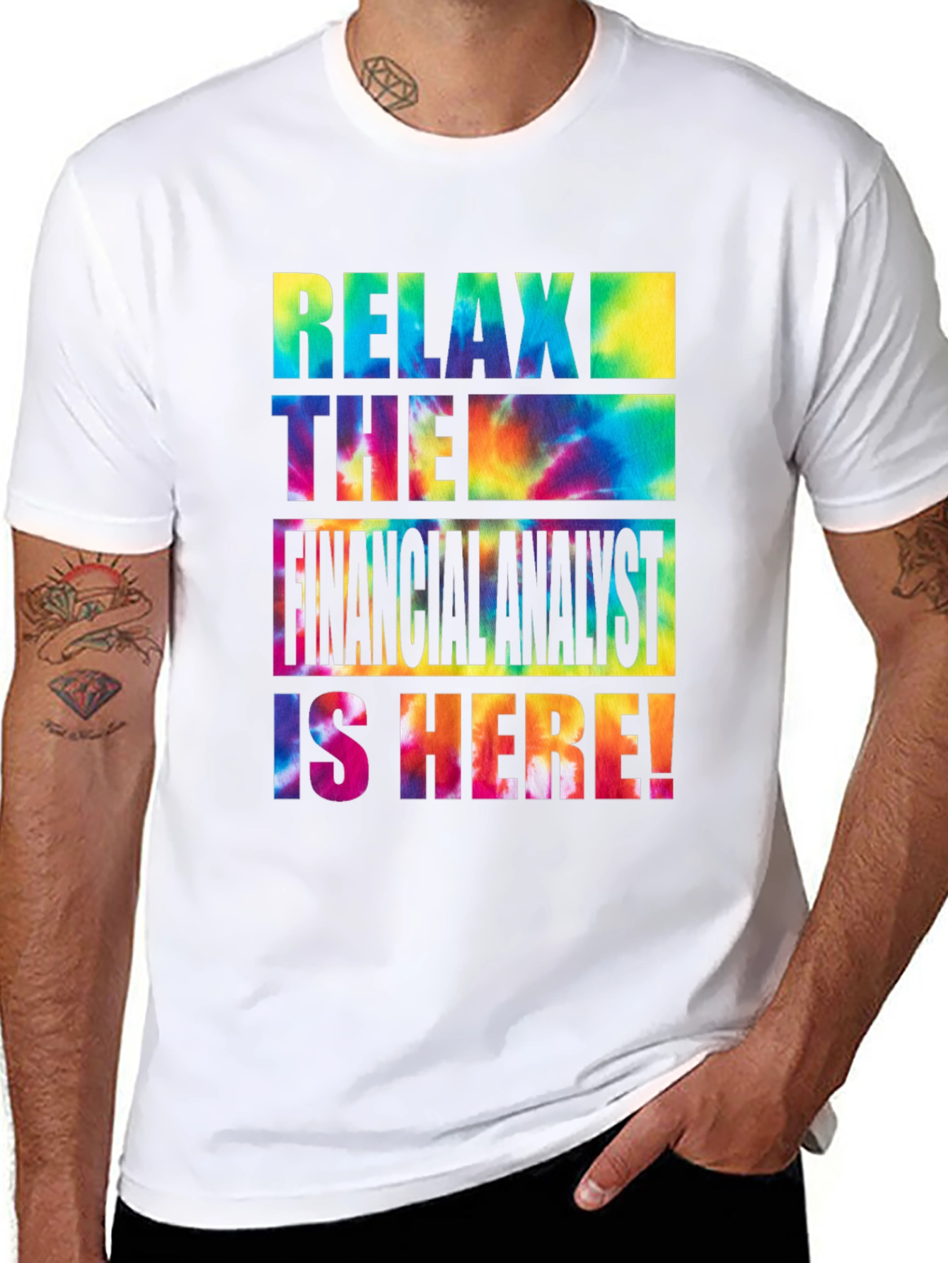 Camiseta Negra Relax Financial Analyst