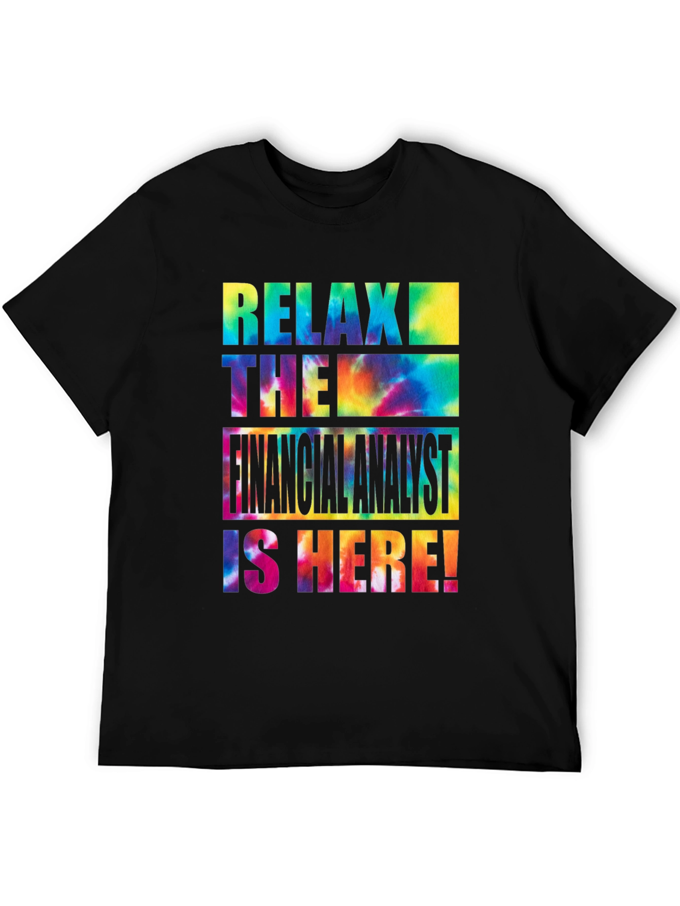Camiseta Negra Relax Financial Analyst