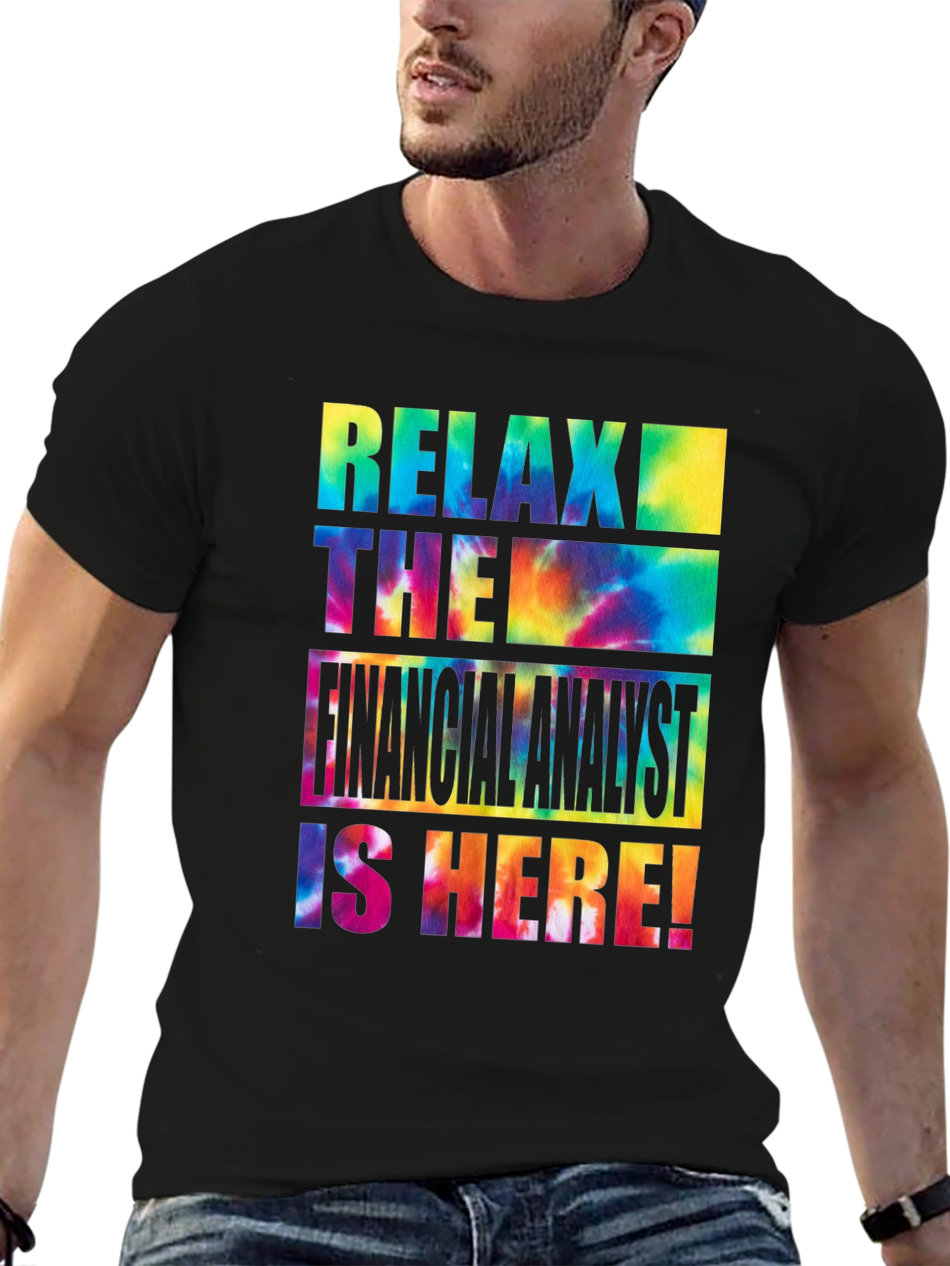 Camiseta Negra Relax Financial Analyst