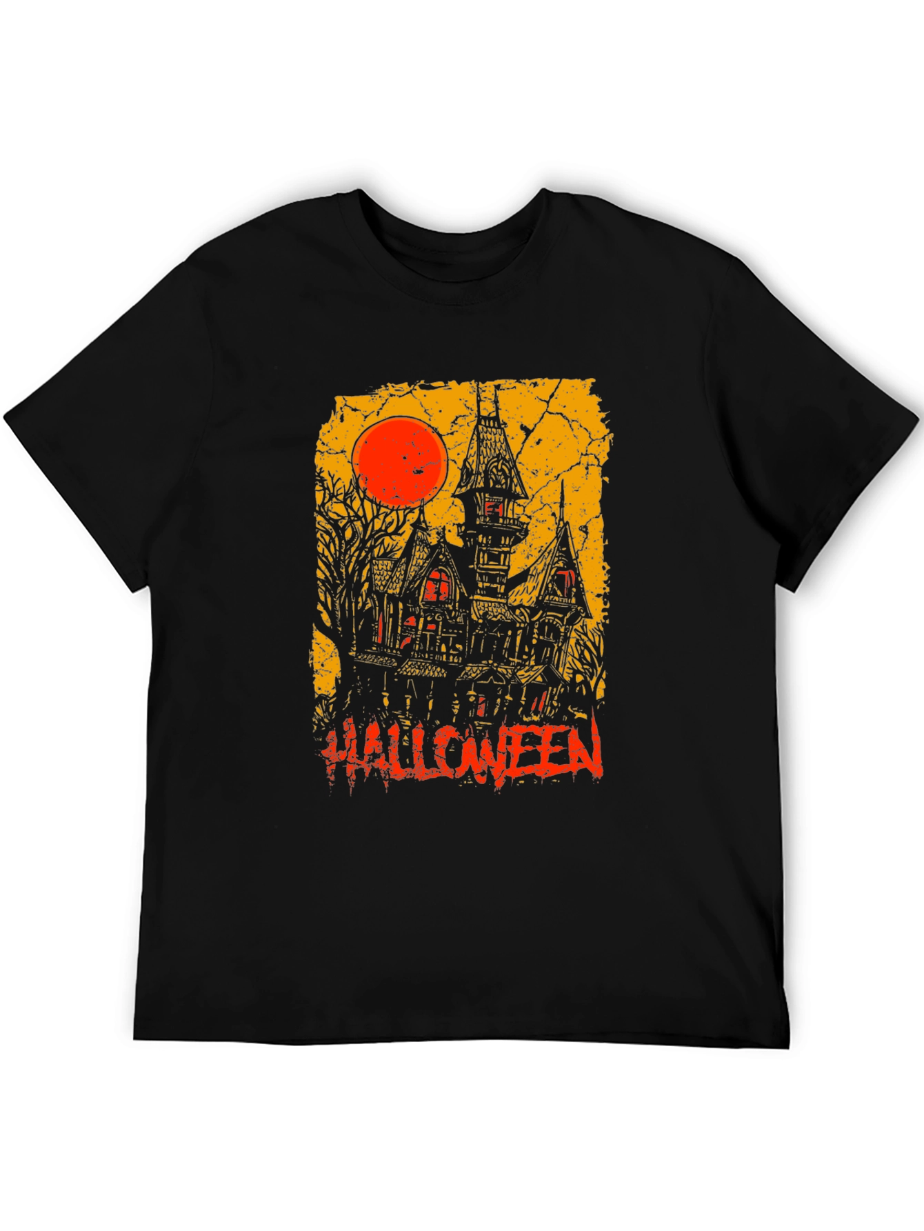 Camiseta Halloween Casa Embrujada Luna Roja