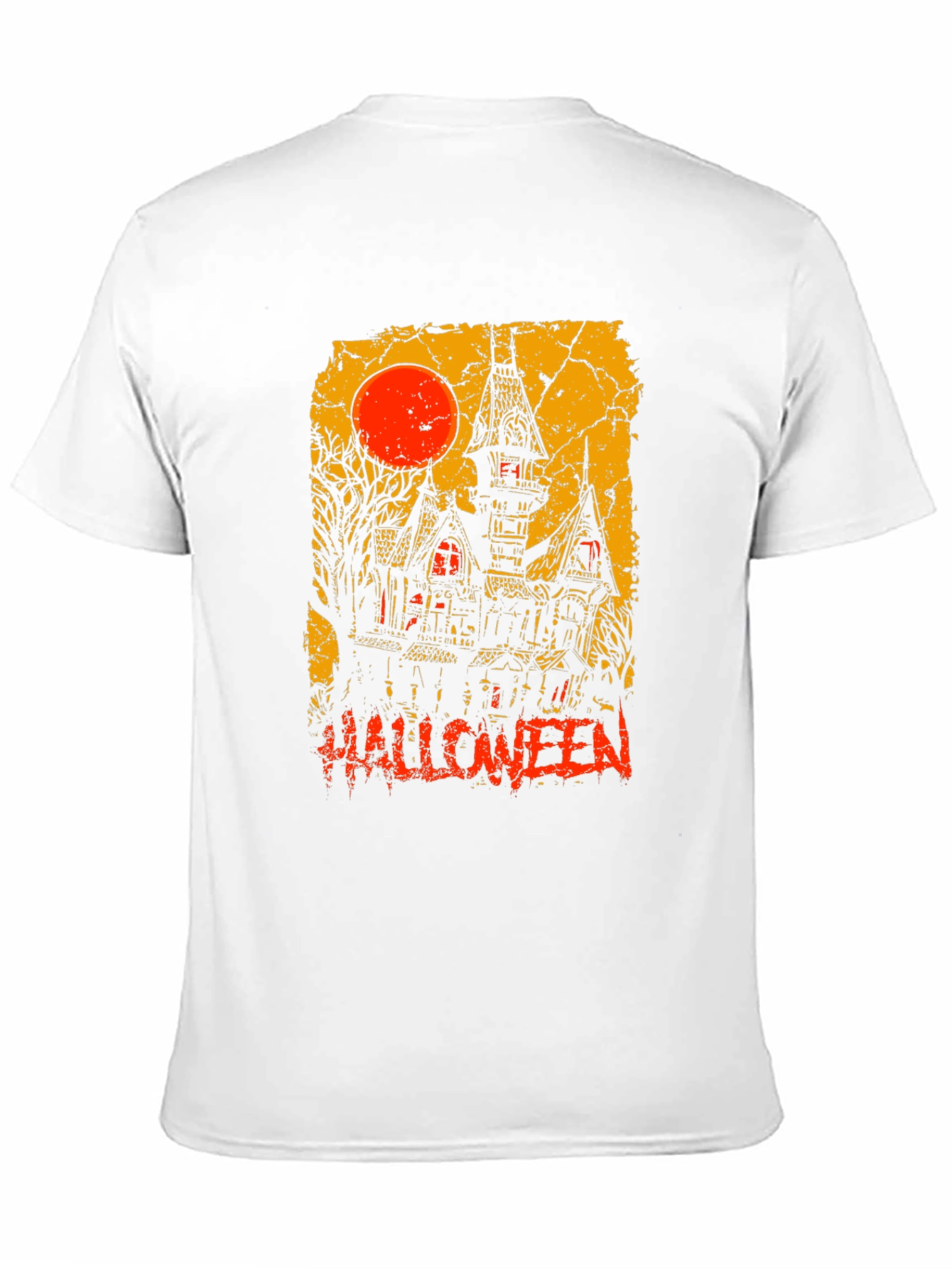 Camiseta Halloween Casa Embrujada Luna Roja