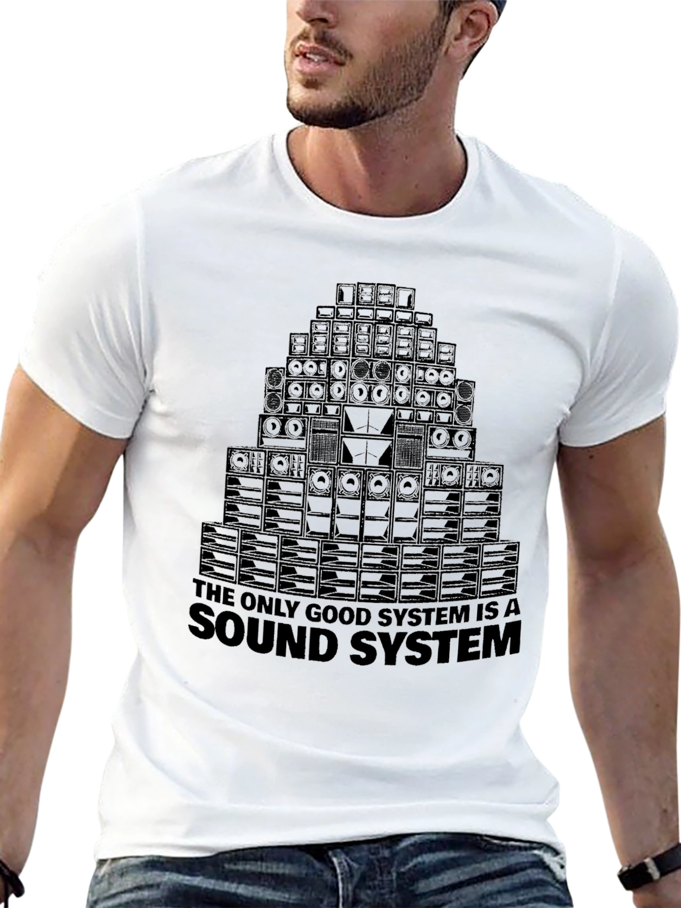 Camiseta Negra Sound System