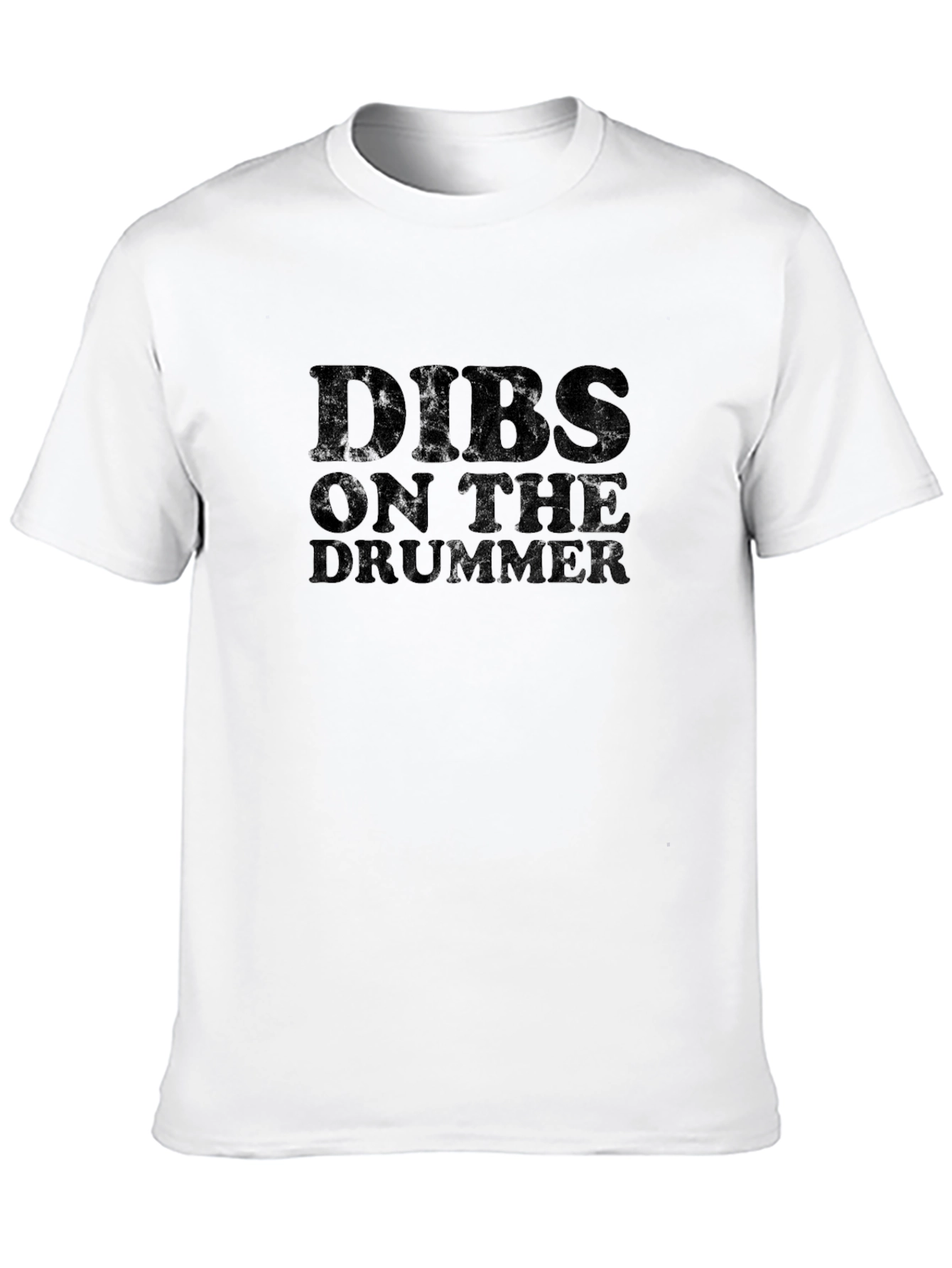 Camiseta Negra Dibs On The Drummer para Hombre