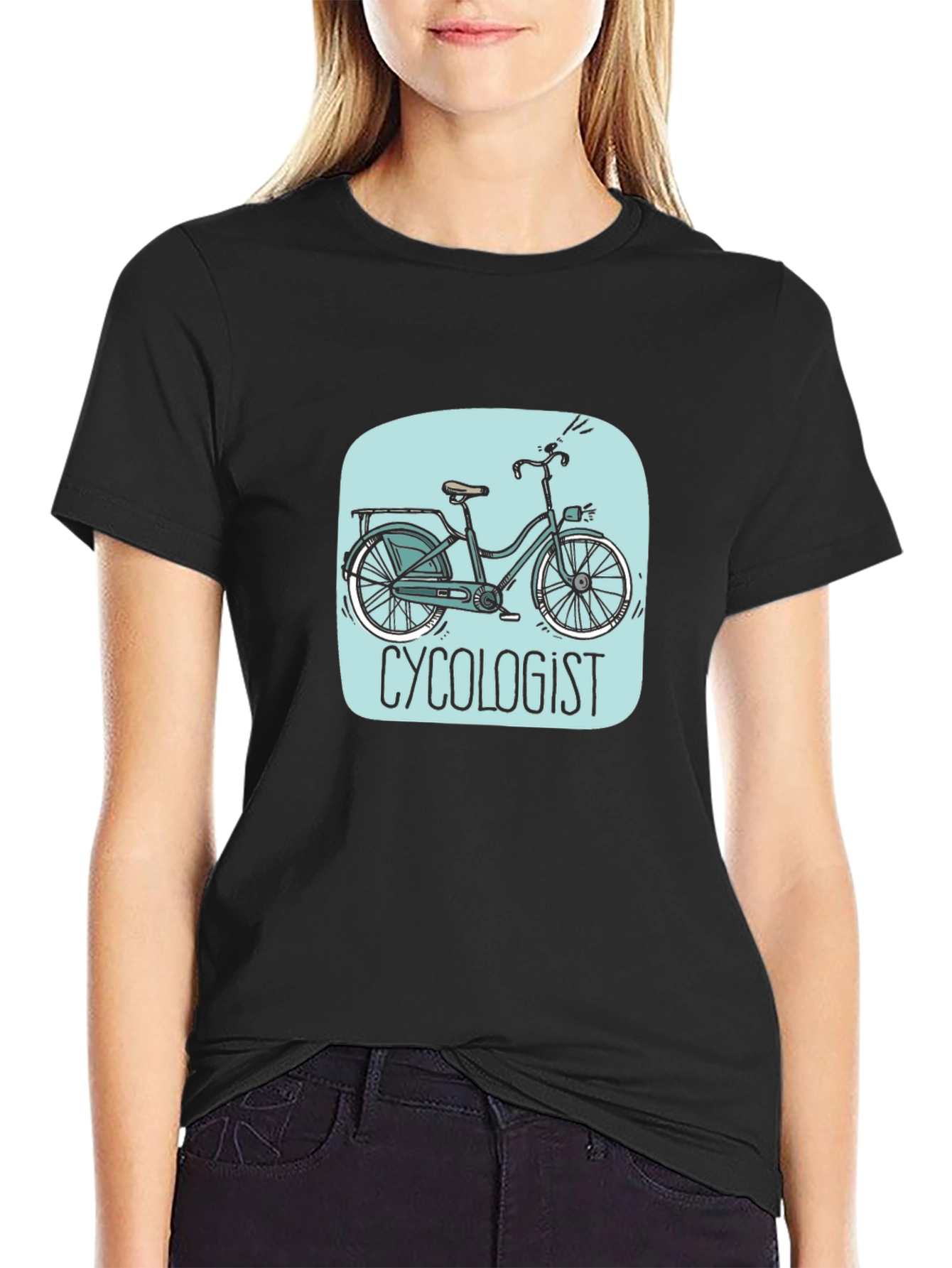 Camiseta Negra Ciclogista Diseño Original