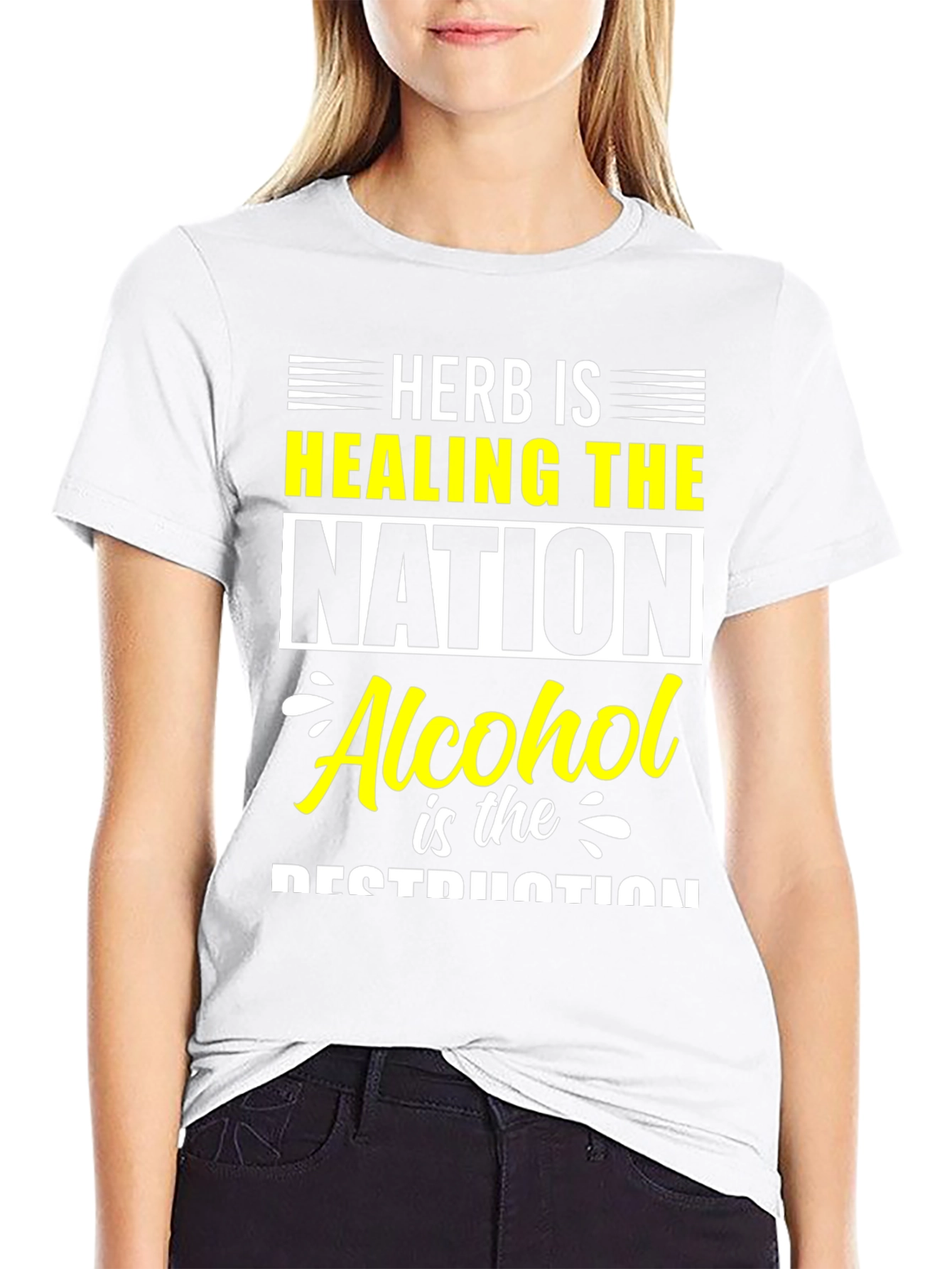 Camiseta Hombre Herb is Healing the Nation - Negra
