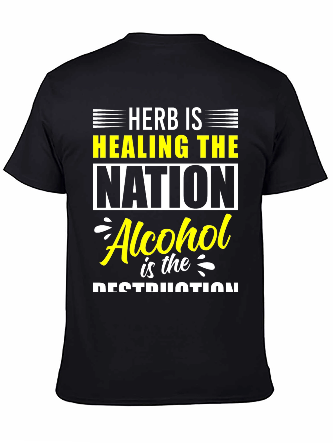 Camiseta Hombre Herb is Healing the Nation - Negra
