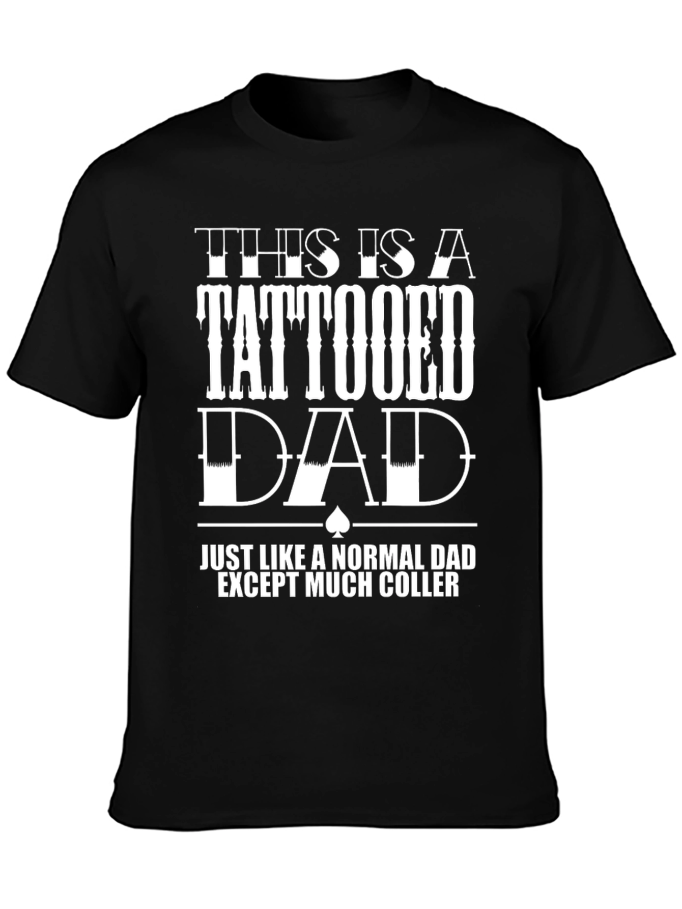 Camiseta Negra Papá Tatuado Diseño Original