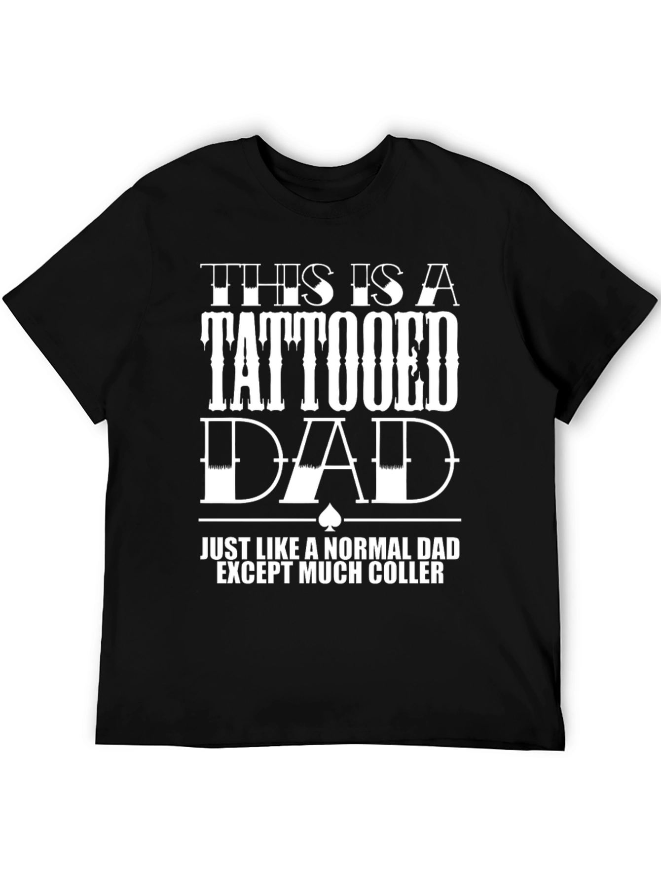 Camiseta Negra Papá Tatuado Diseño Original