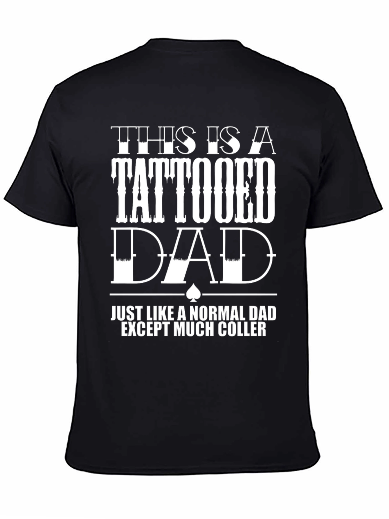 Camiseta Negra Papá Tatuado Diseño Original