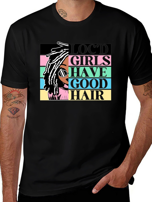 Camiseta Negra - Chica Locd Good Hair