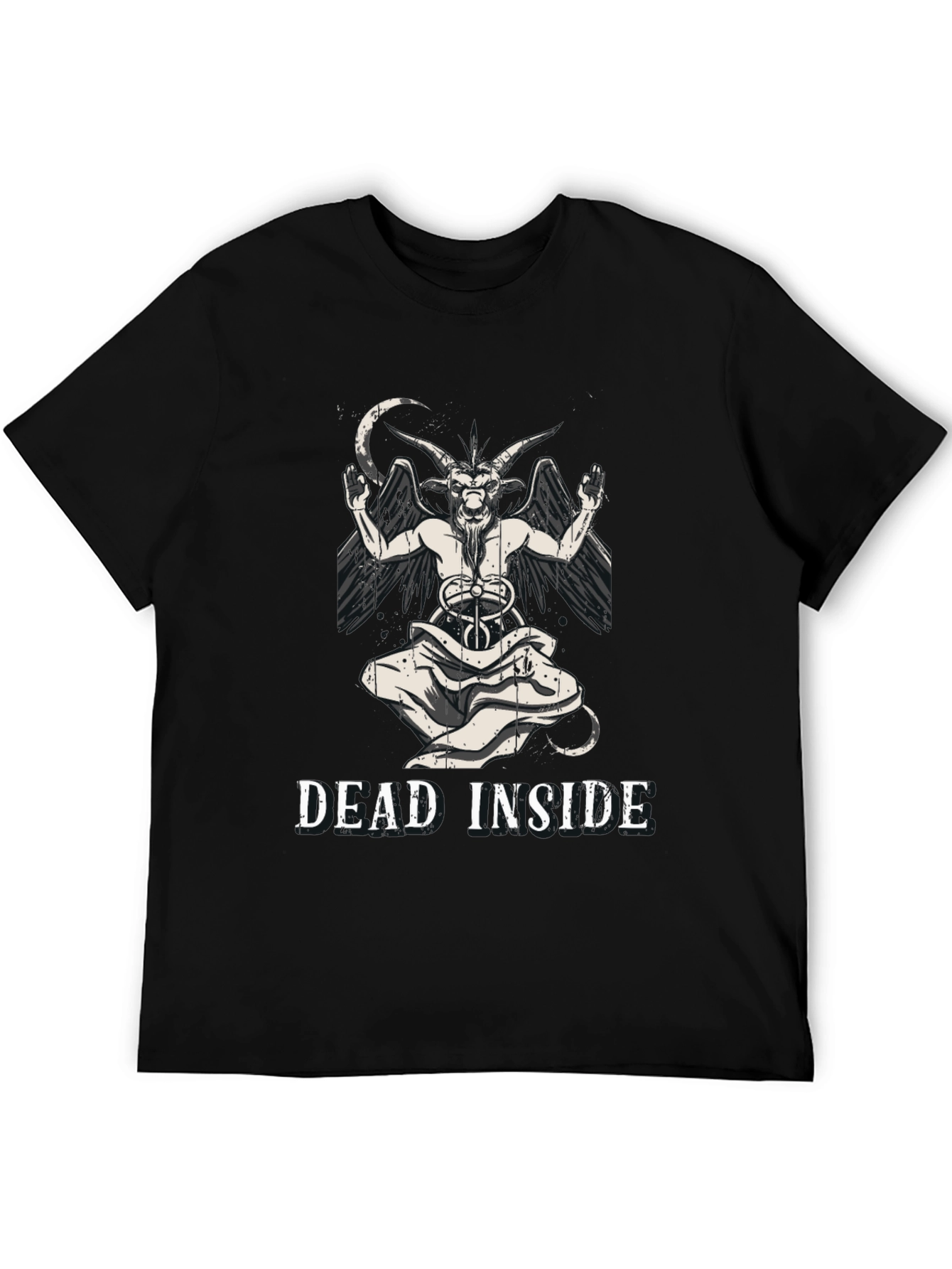 Camiseta Negra Dead Inside Baphomet