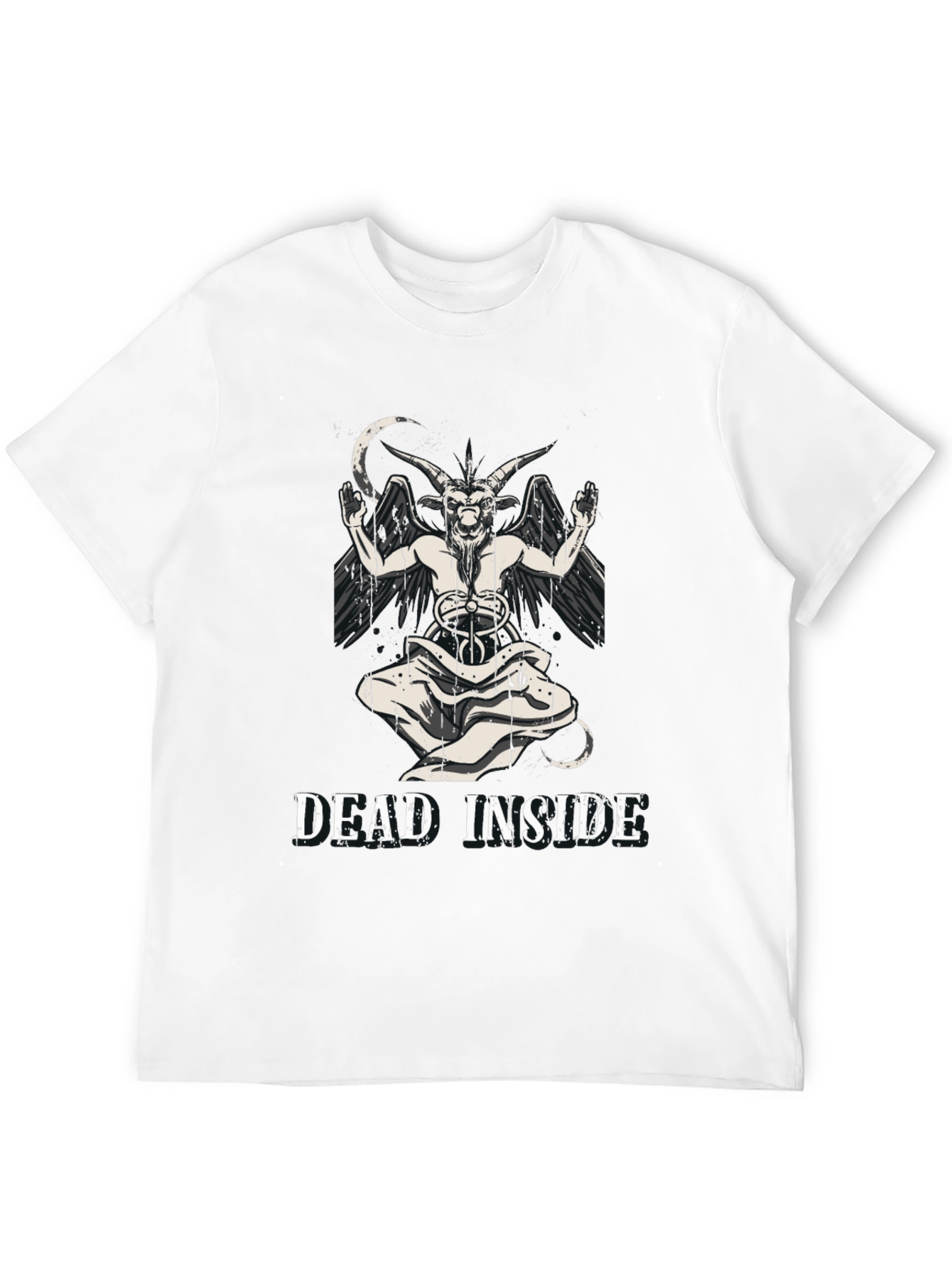 Camiseta Negra Dead Inside Baphomet
