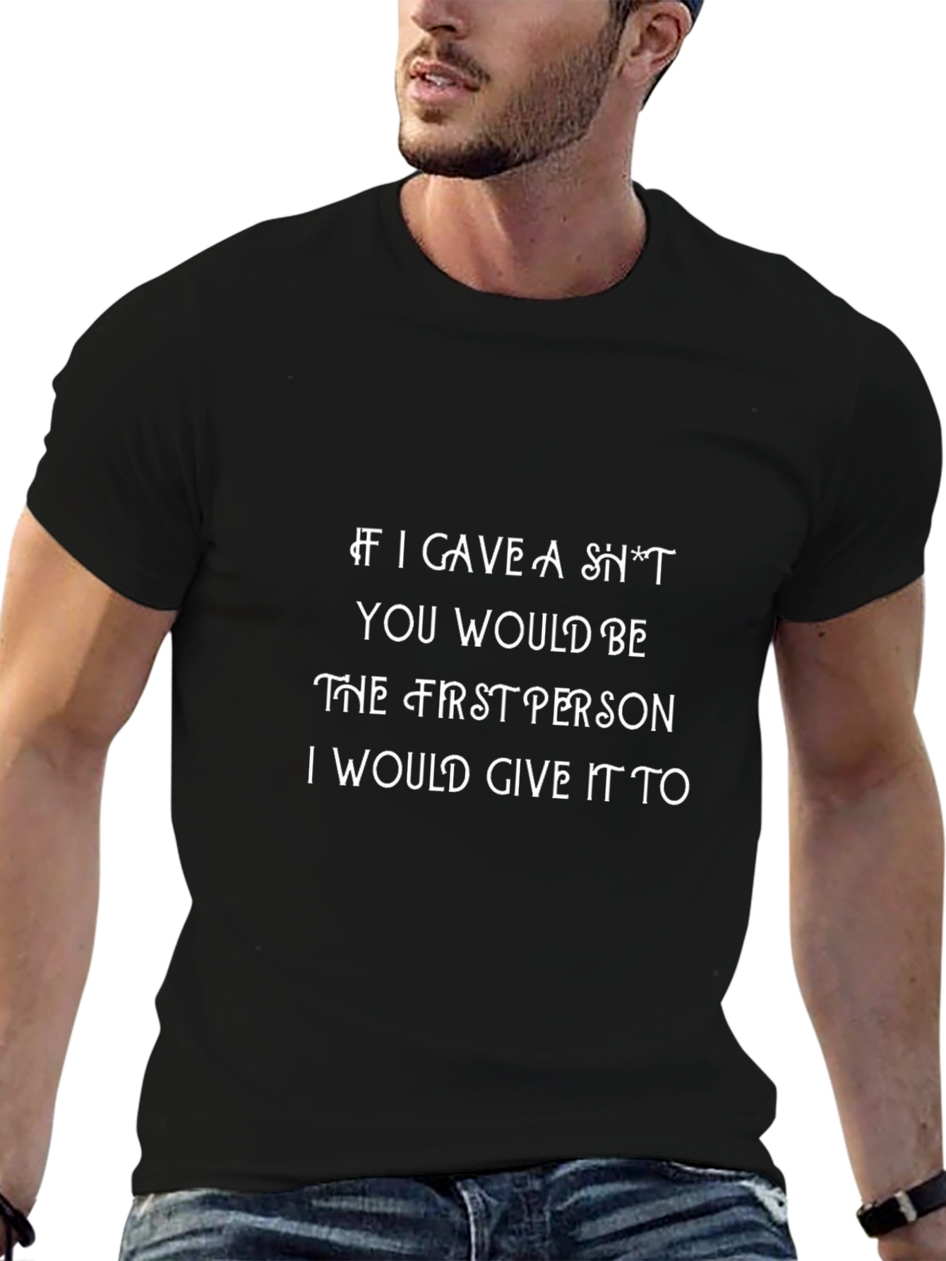 Camiseta Negra con Mensaje Irónico