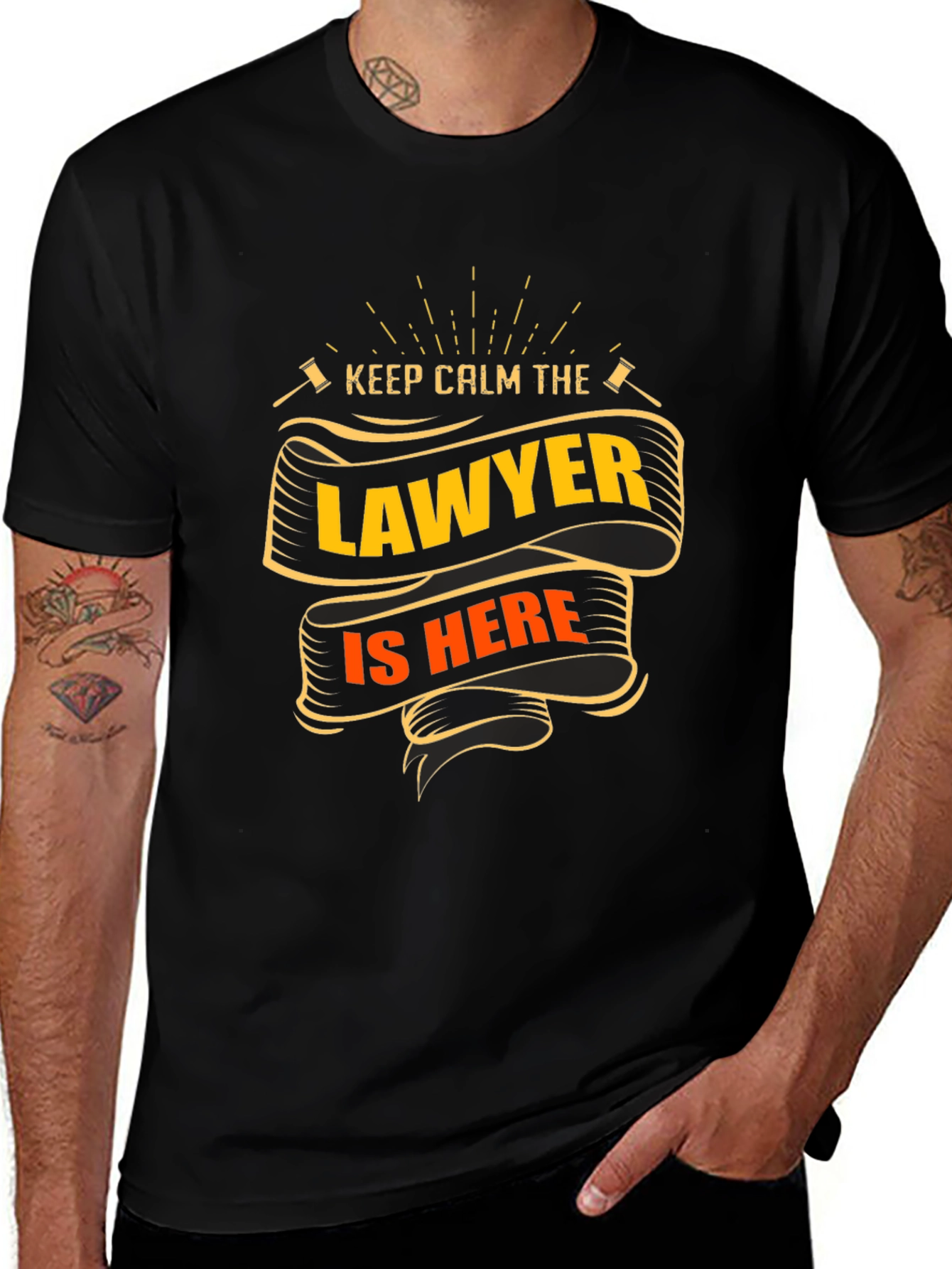 Camiseta Negra Abogado - Mantén la Calma