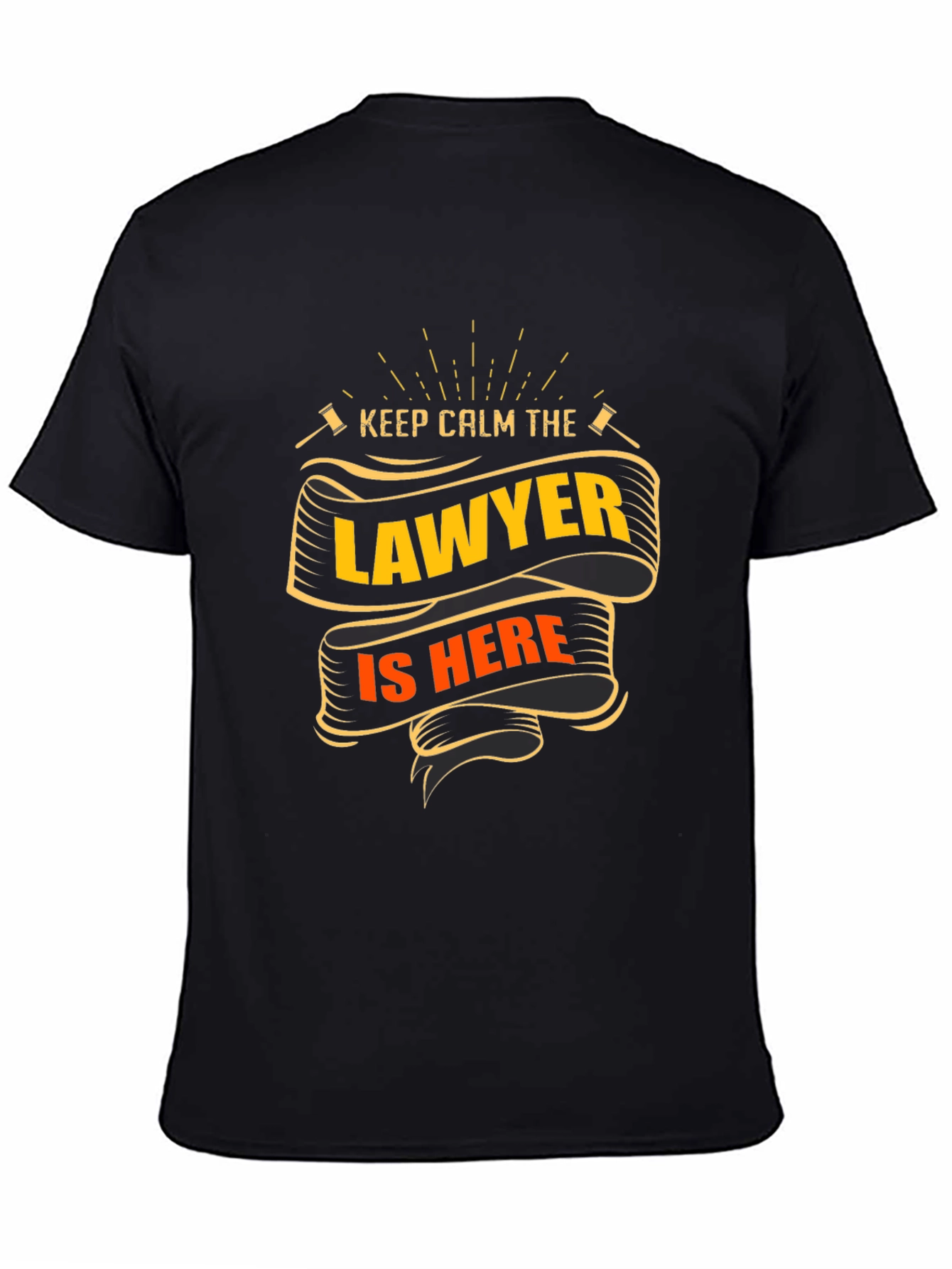 Camiseta Negra Abogado - Mantén la Calma