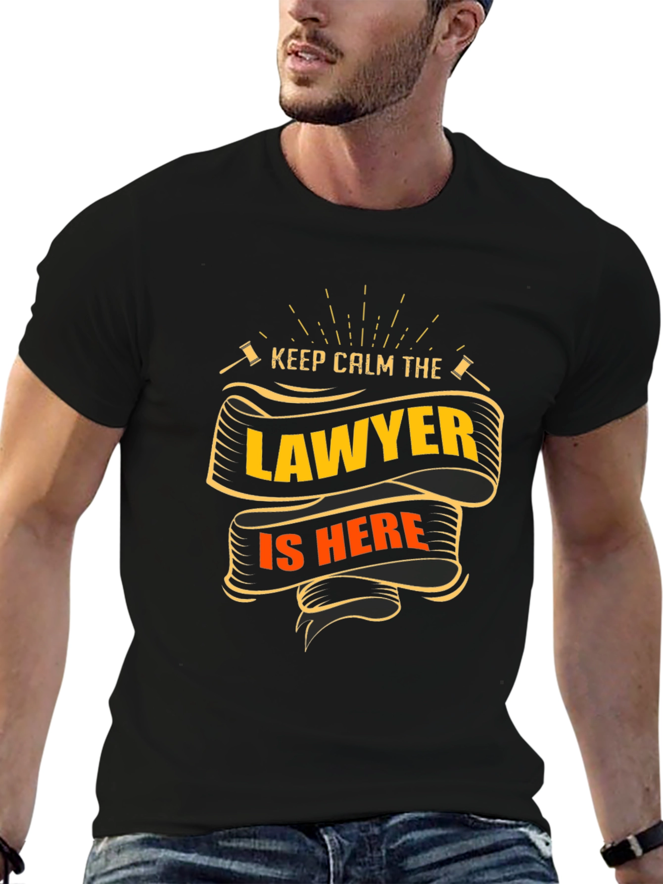 Camiseta Negra Abogado - Mantén la Calma