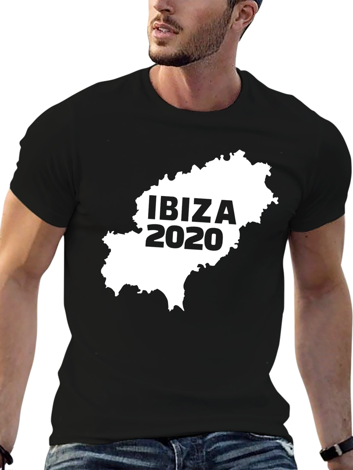 Camiseta Hombre Ibiza 2020 Mapa España Algodón