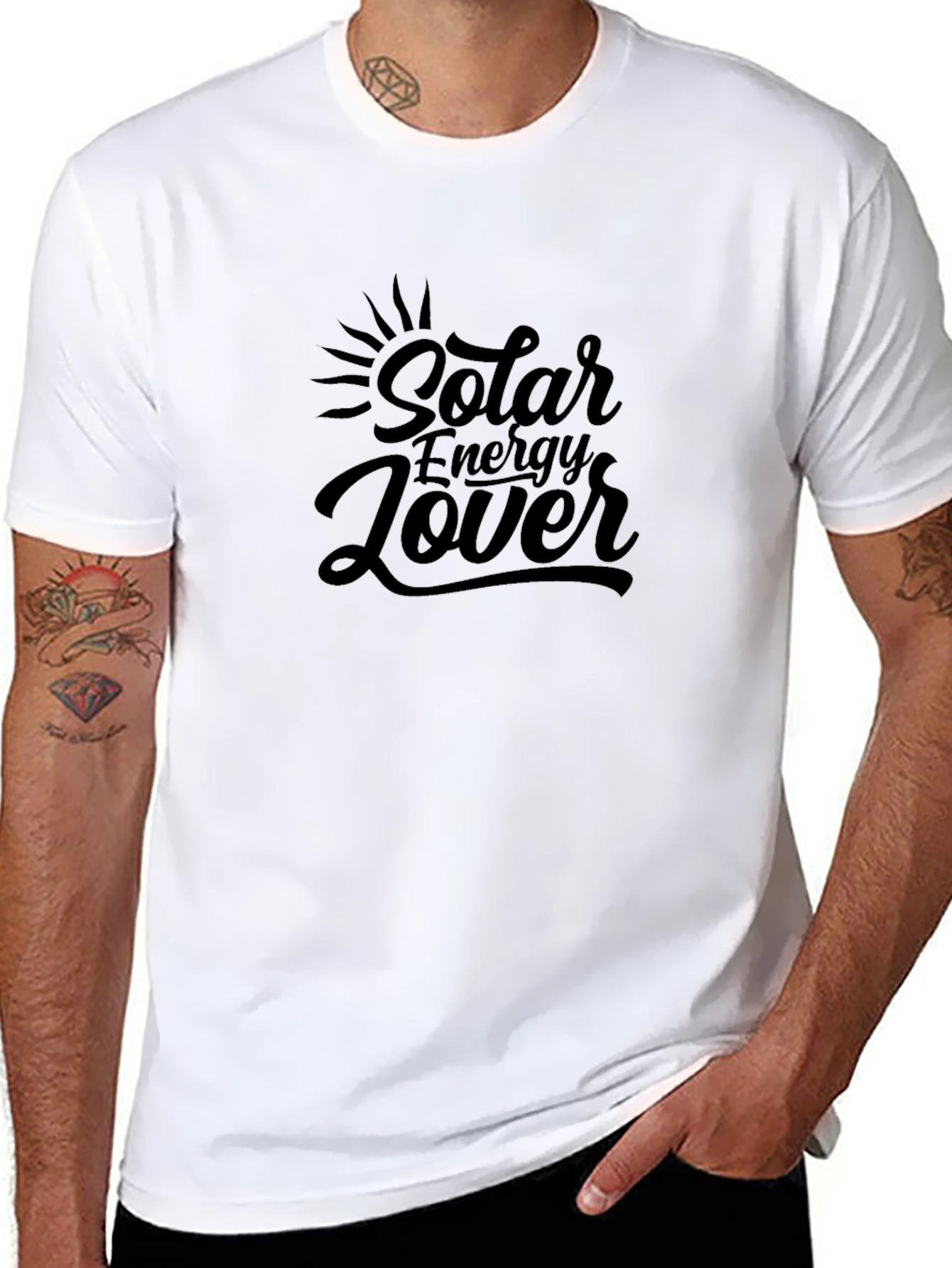 Camiseta Negra Amante Energía Solar