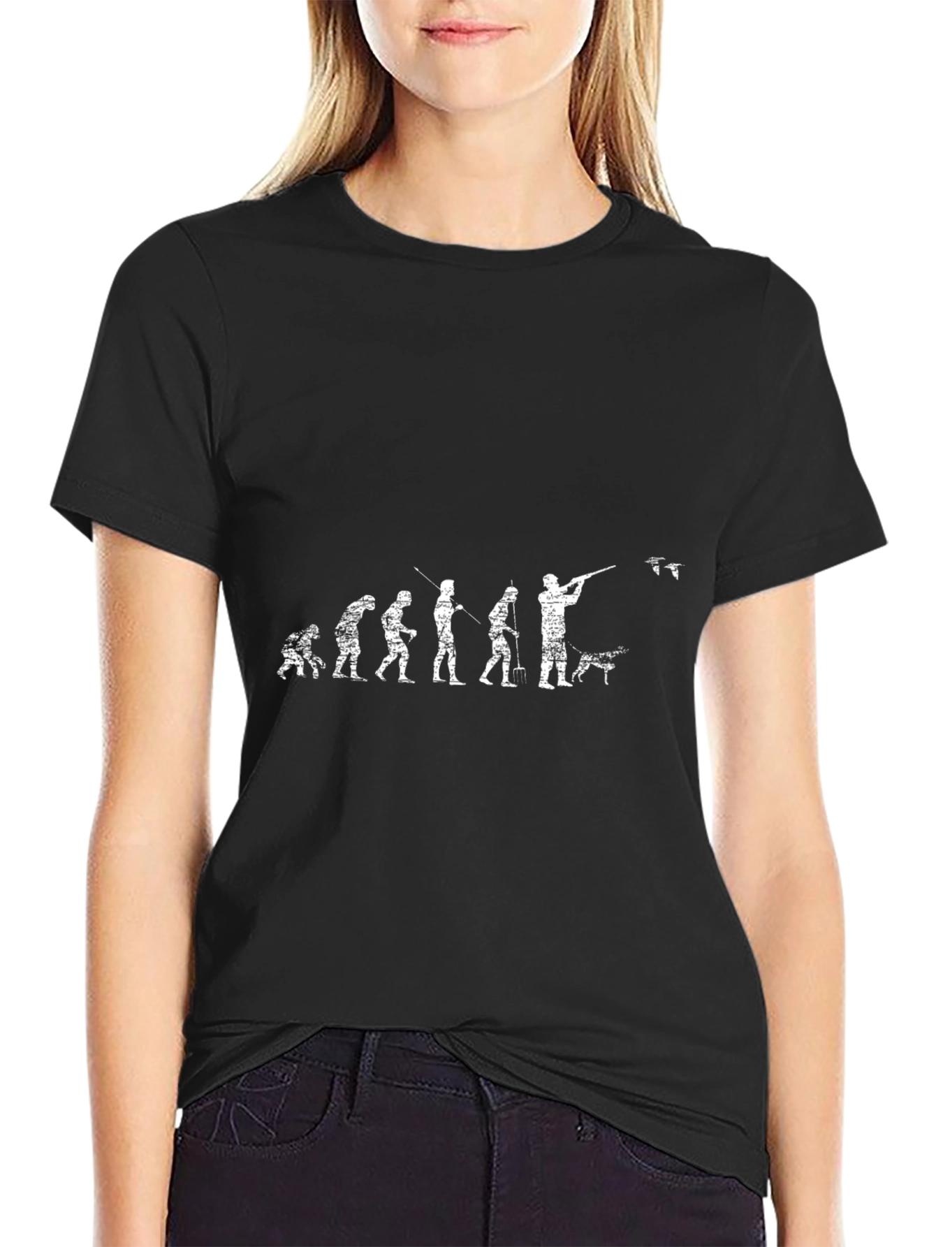 Camiseta Negra Evolución del Cazador