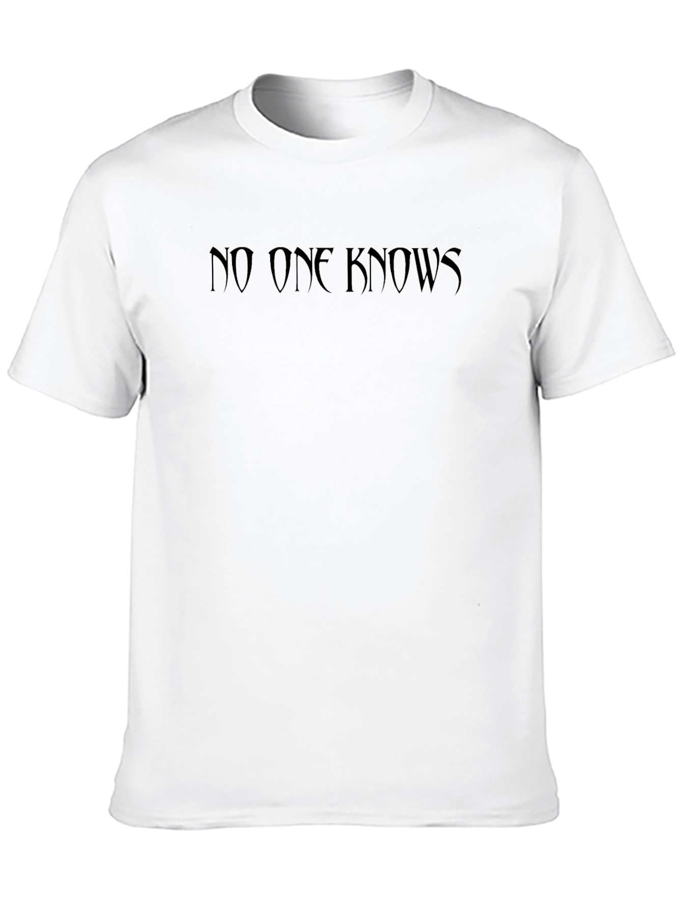 Camiseta Negra NO ONE KNOWS Estilo Gótico