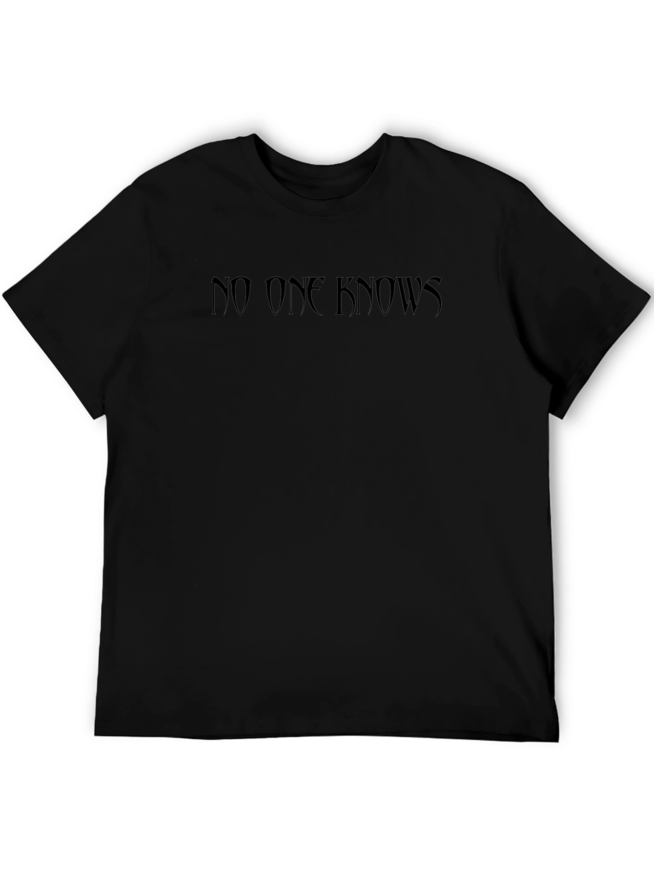 Camiseta Negra NO ONE KNOWS Estilo Gótico