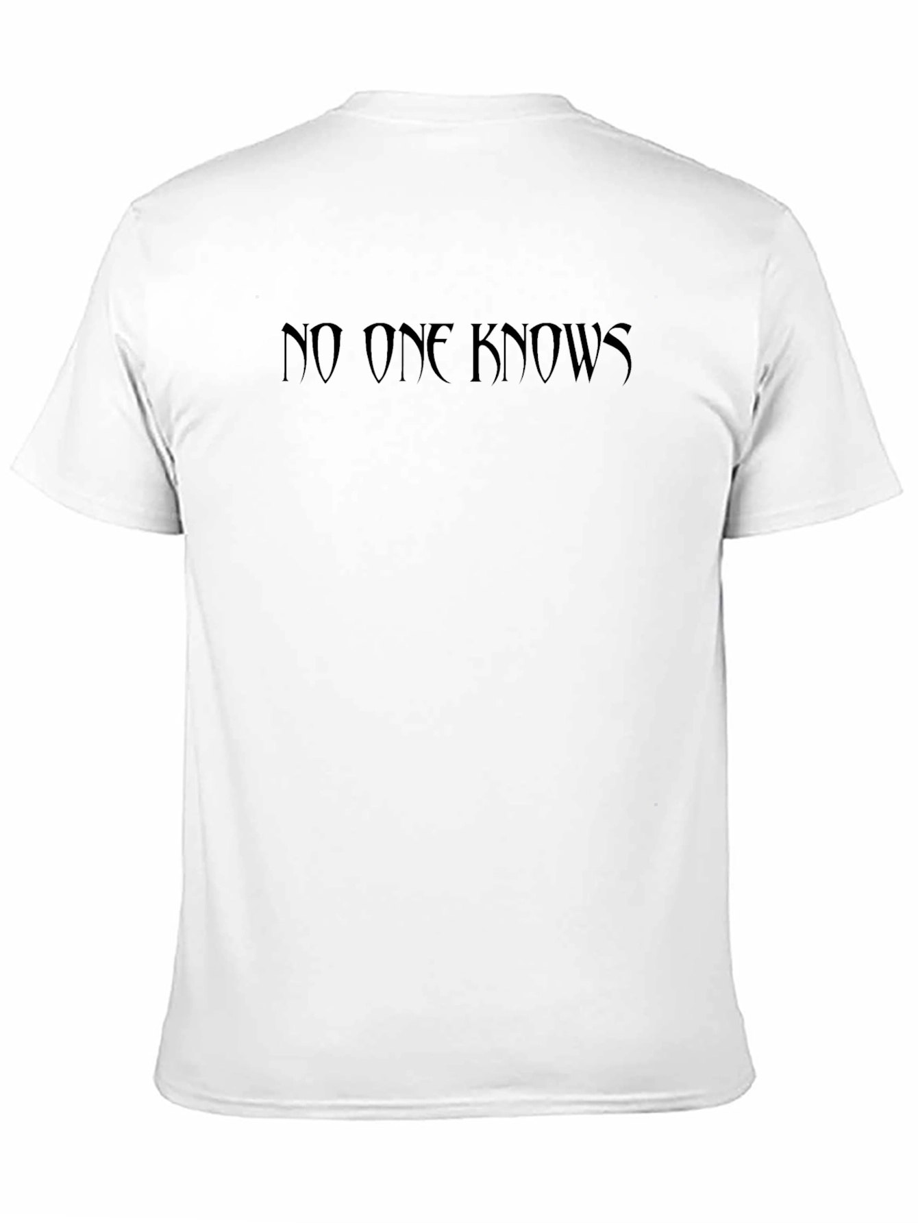Camiseta Negra NO ONE KNOWS Estilo Gótico