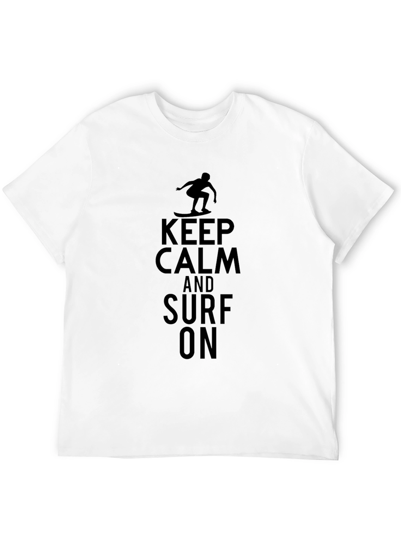 Camiseta Negra Keep Calm and Surf On