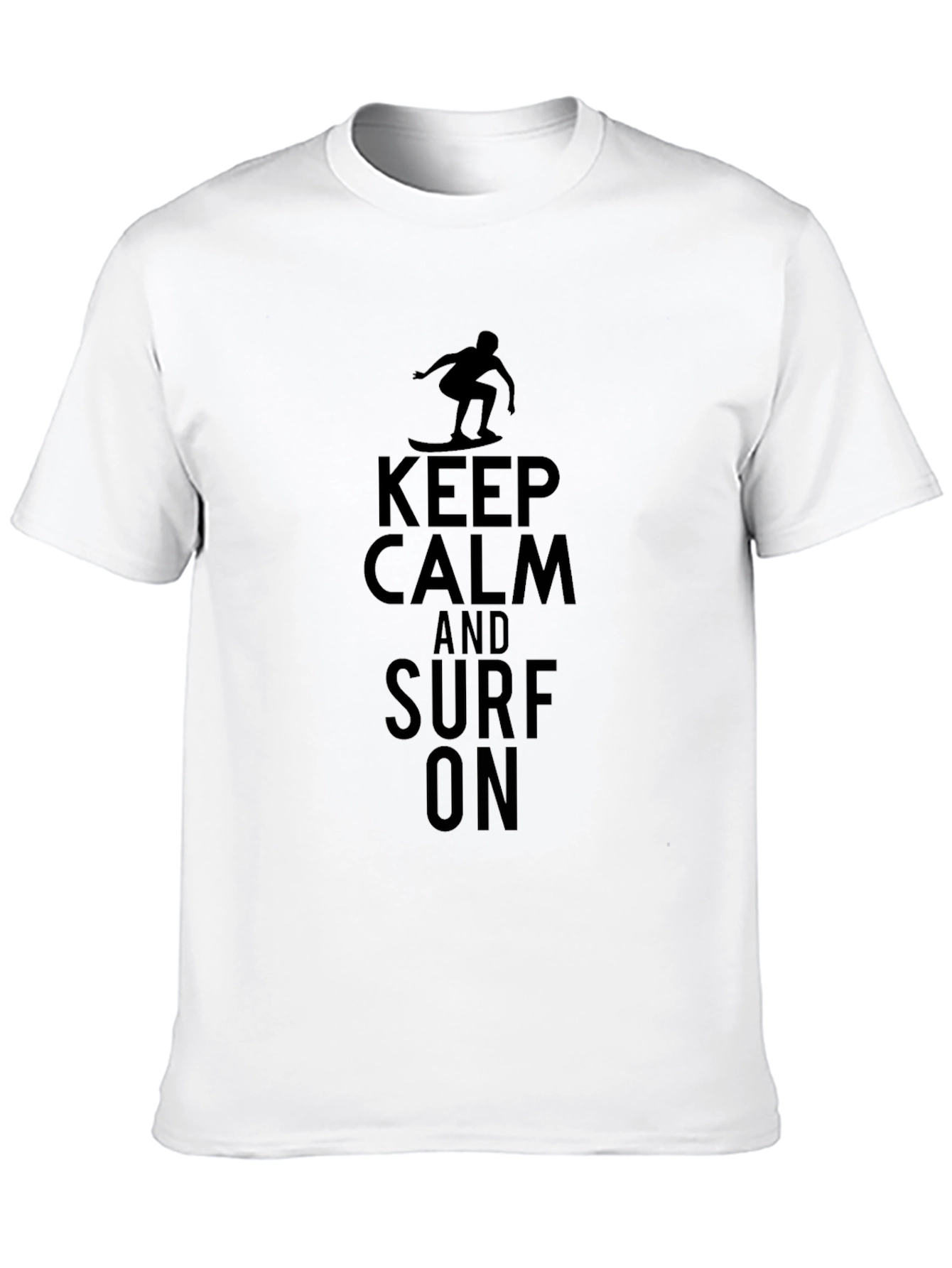 Camiseta Negra Keep Calm and Surf On