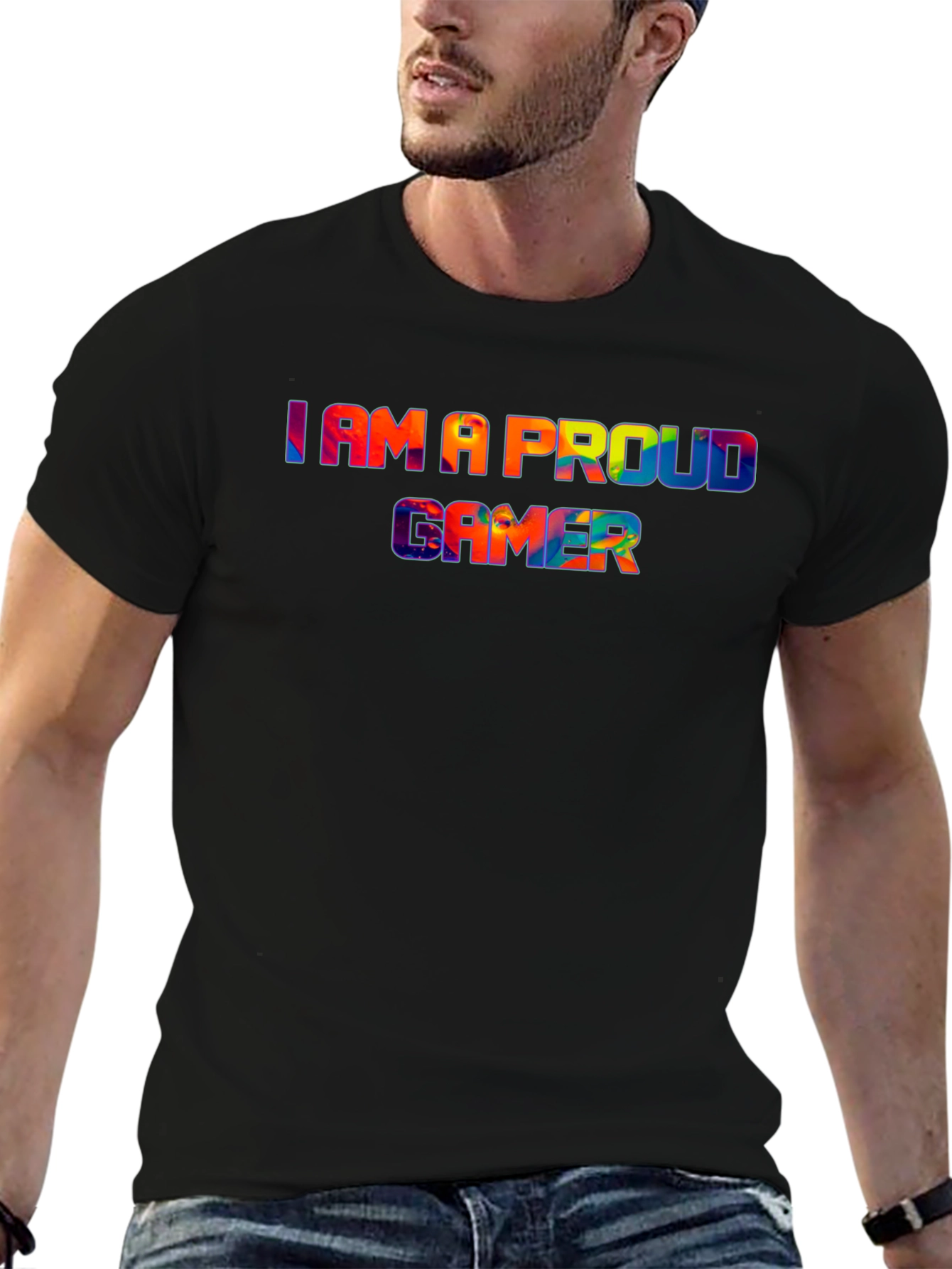 Camiseta Negra - Soy Un Jugador Orgulloso