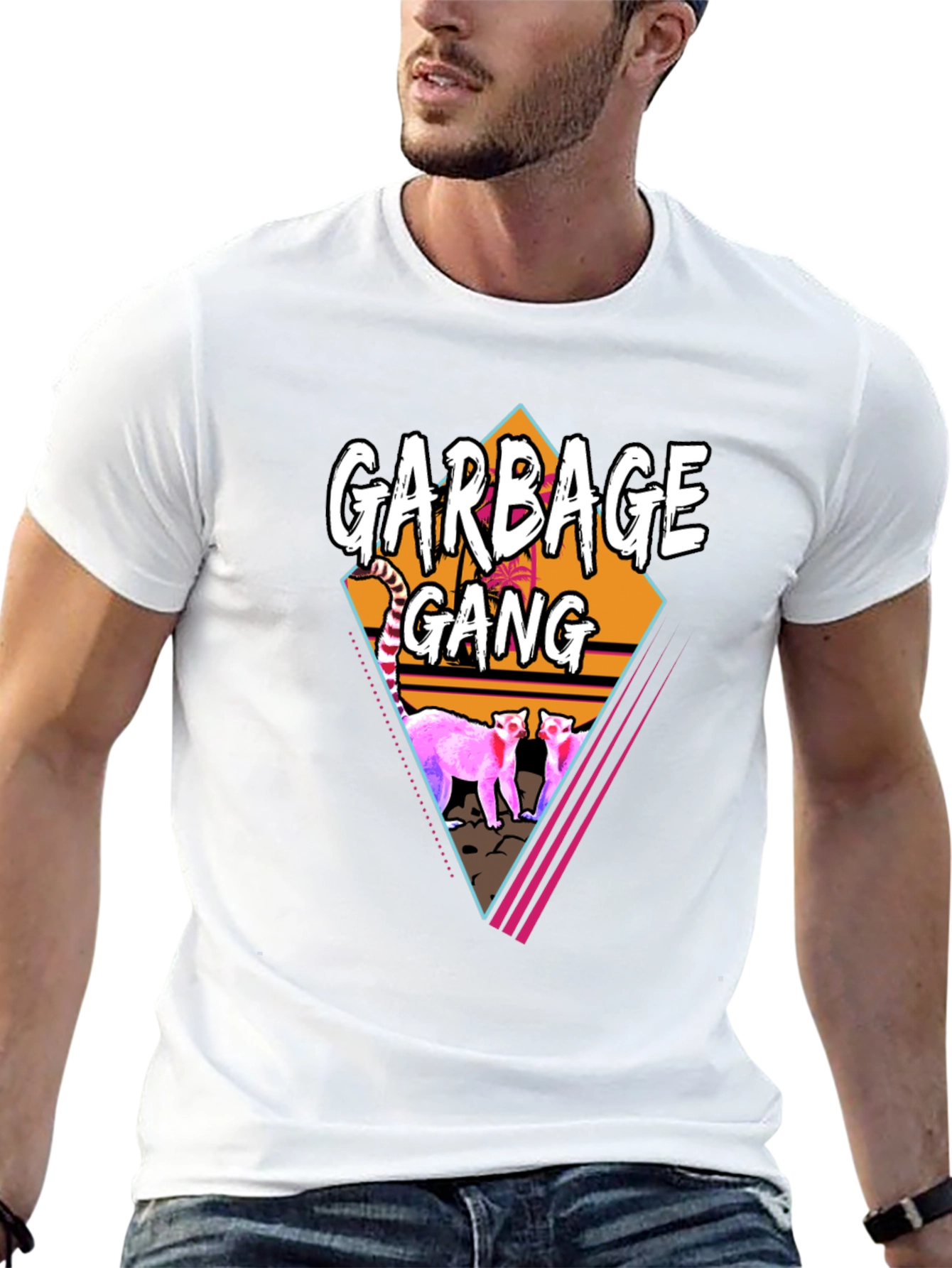 Camiseta Negra Garbage Gang Retro
