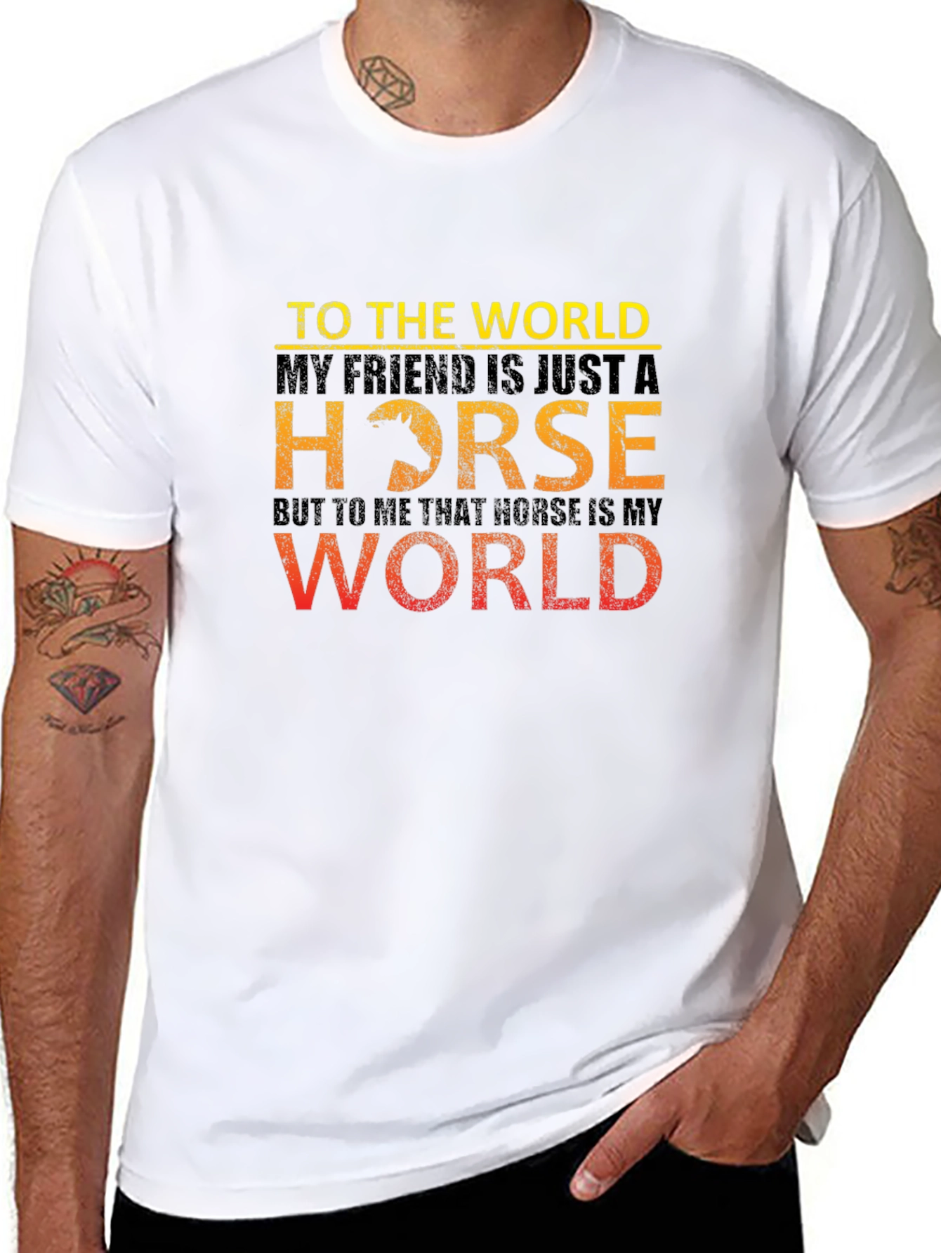 Camiseta Hombre Mi Caballo Mi Mundo